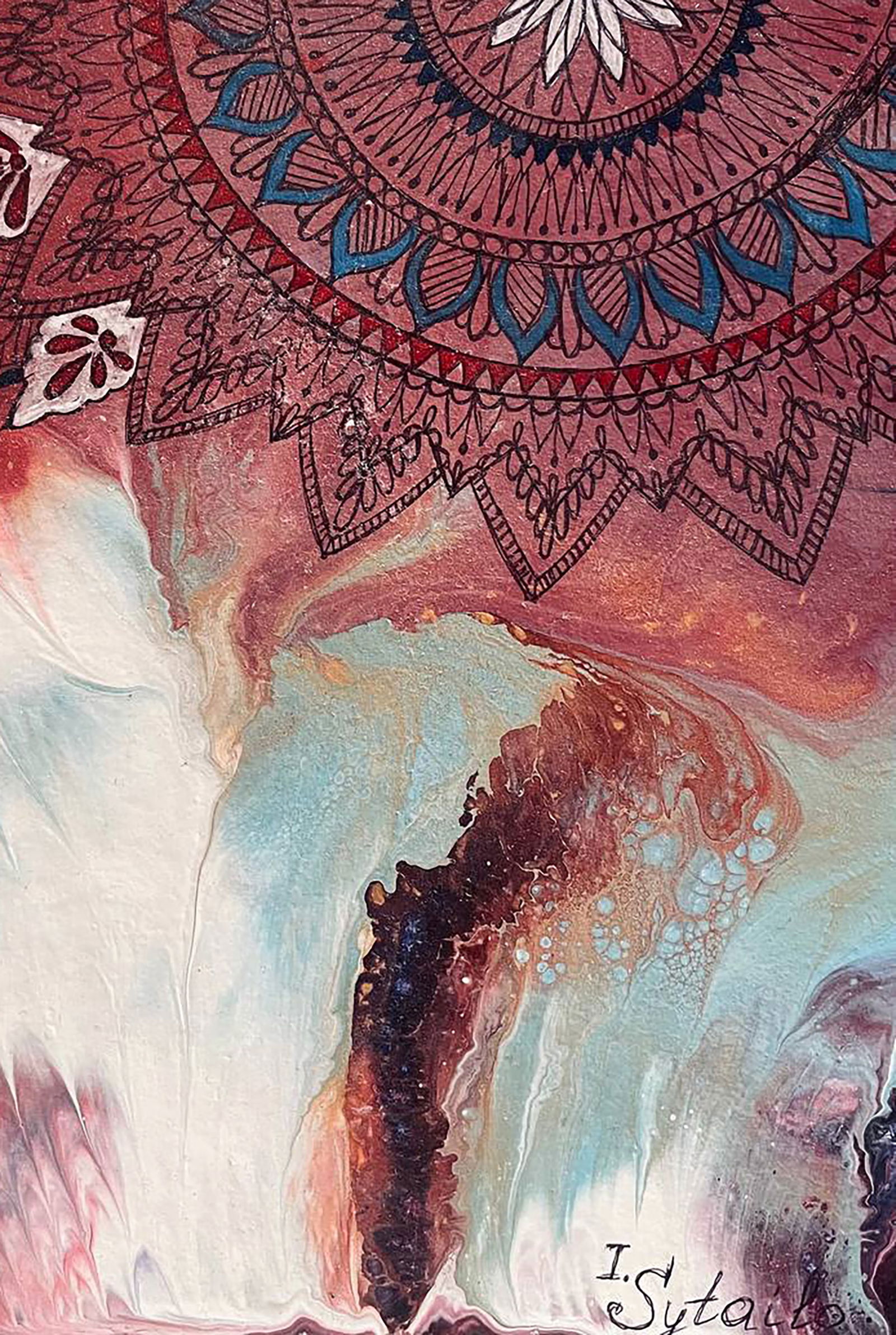 Acrylic painting Mandala of Harmony and Happiness Irina Sitaylo - 5