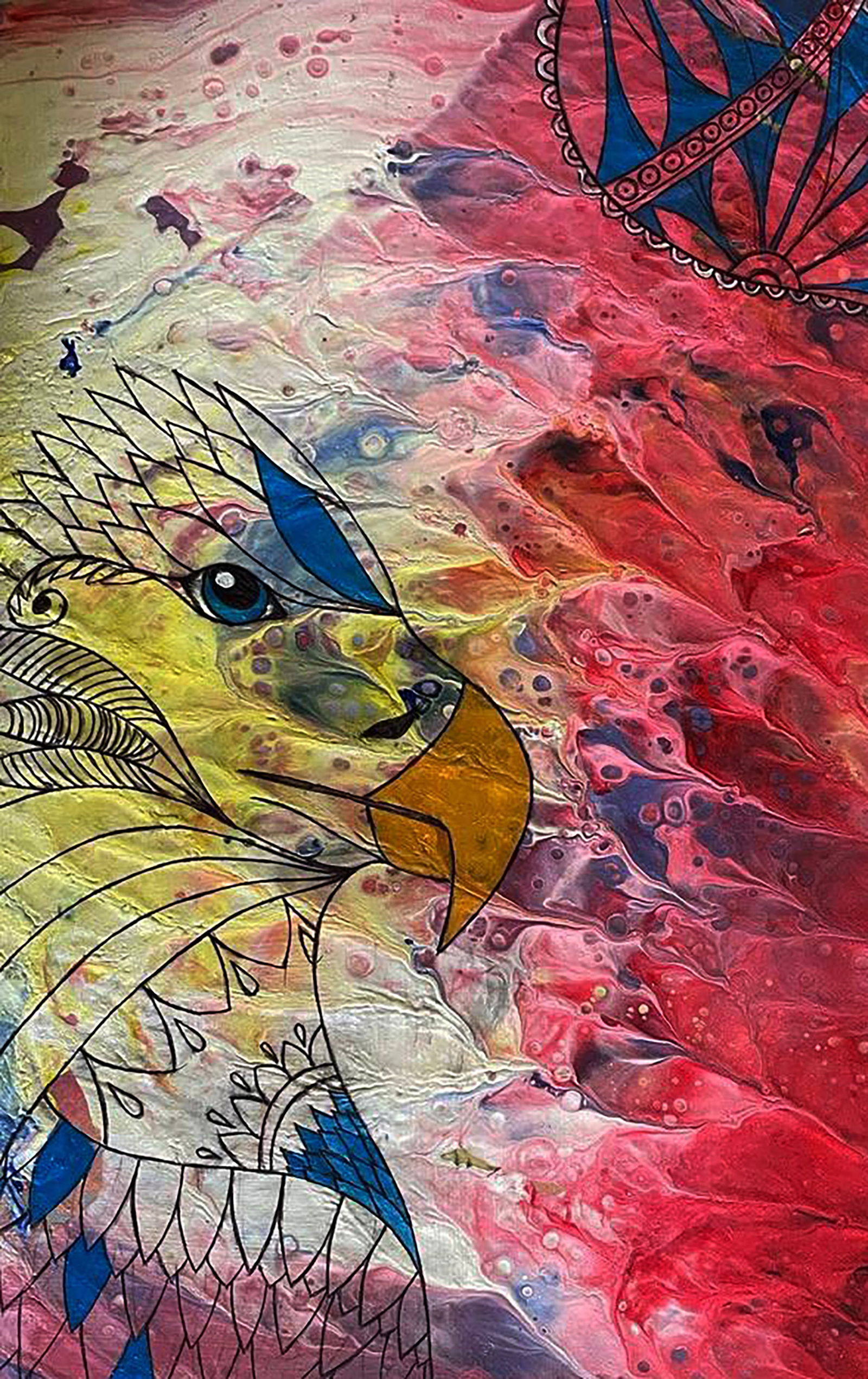 Acrylic painting Awakening of the Eagle Irina Sitaylo - 2