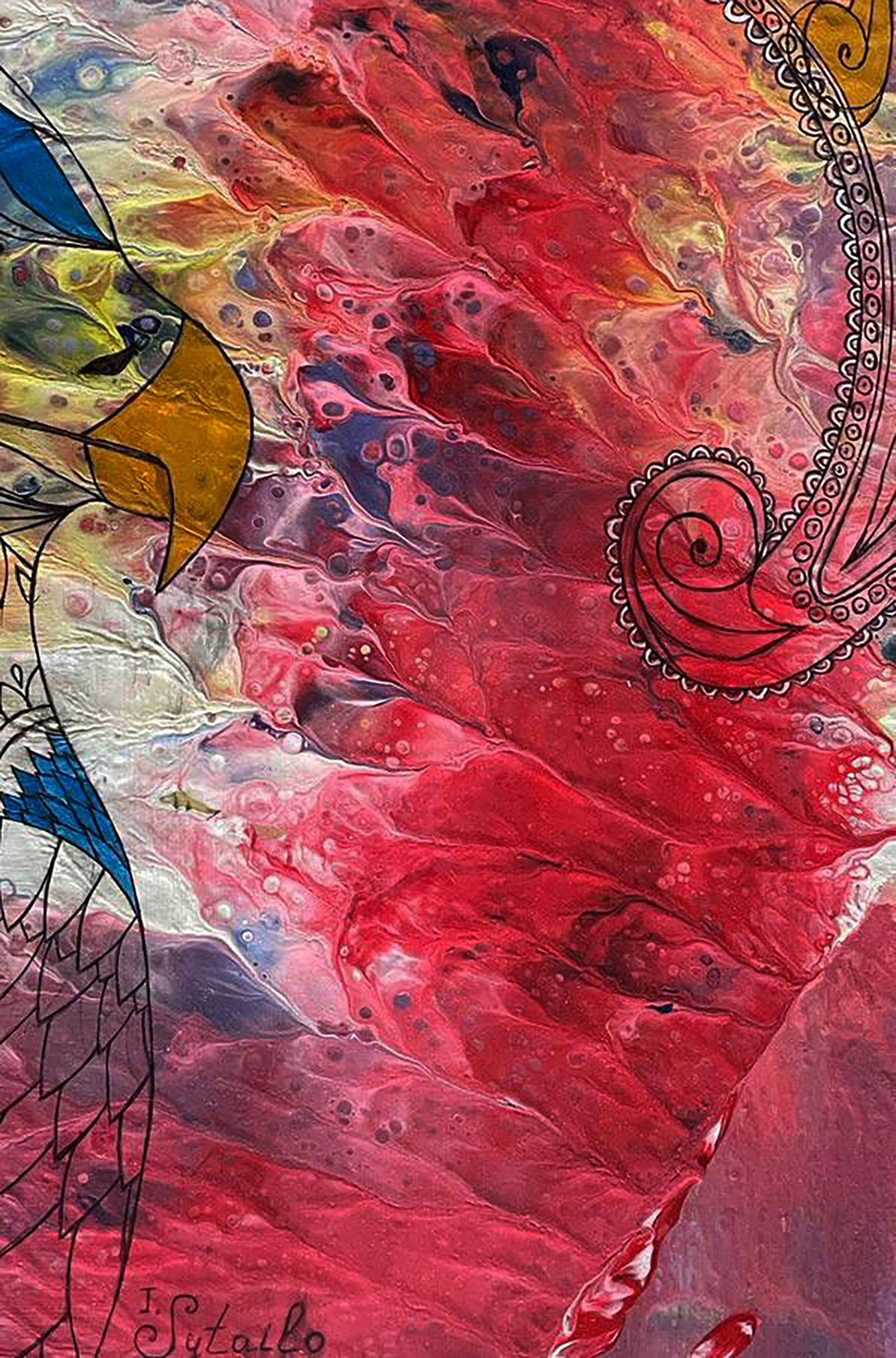 Acrylic painting Awakening of the Eagle Irina Sitaylo - 5