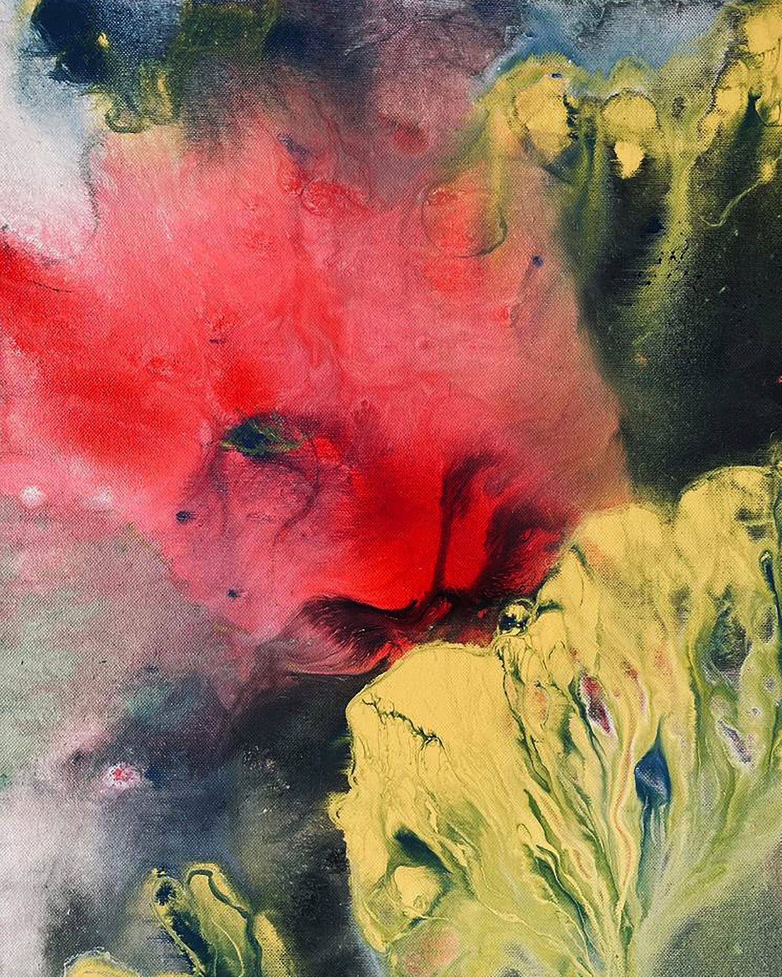 Acrylic painting The Field Outside my Window Irina Sitaylo - 2