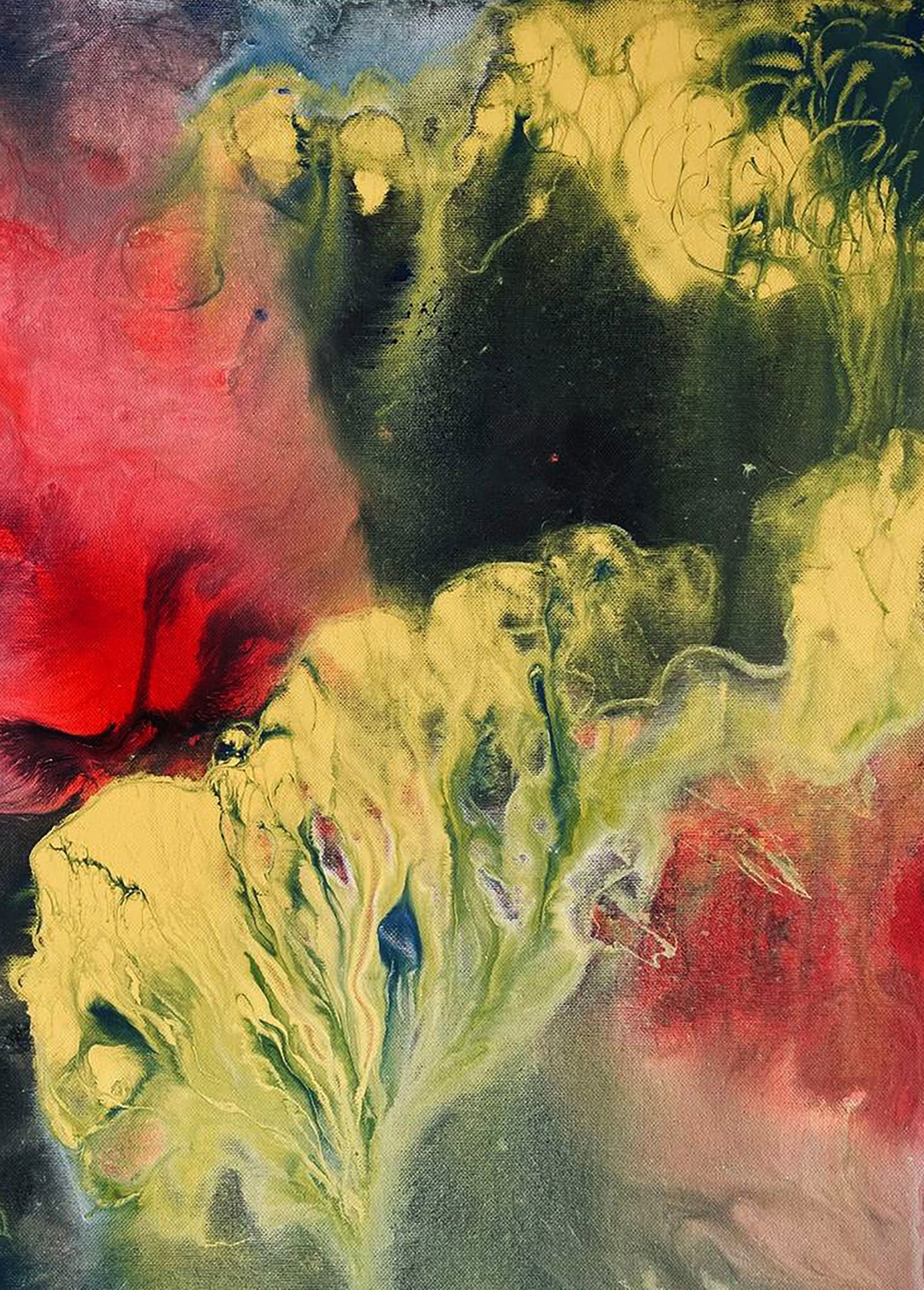 Acrylic painting The Field Outside my Window Irina Sitaylo - 3