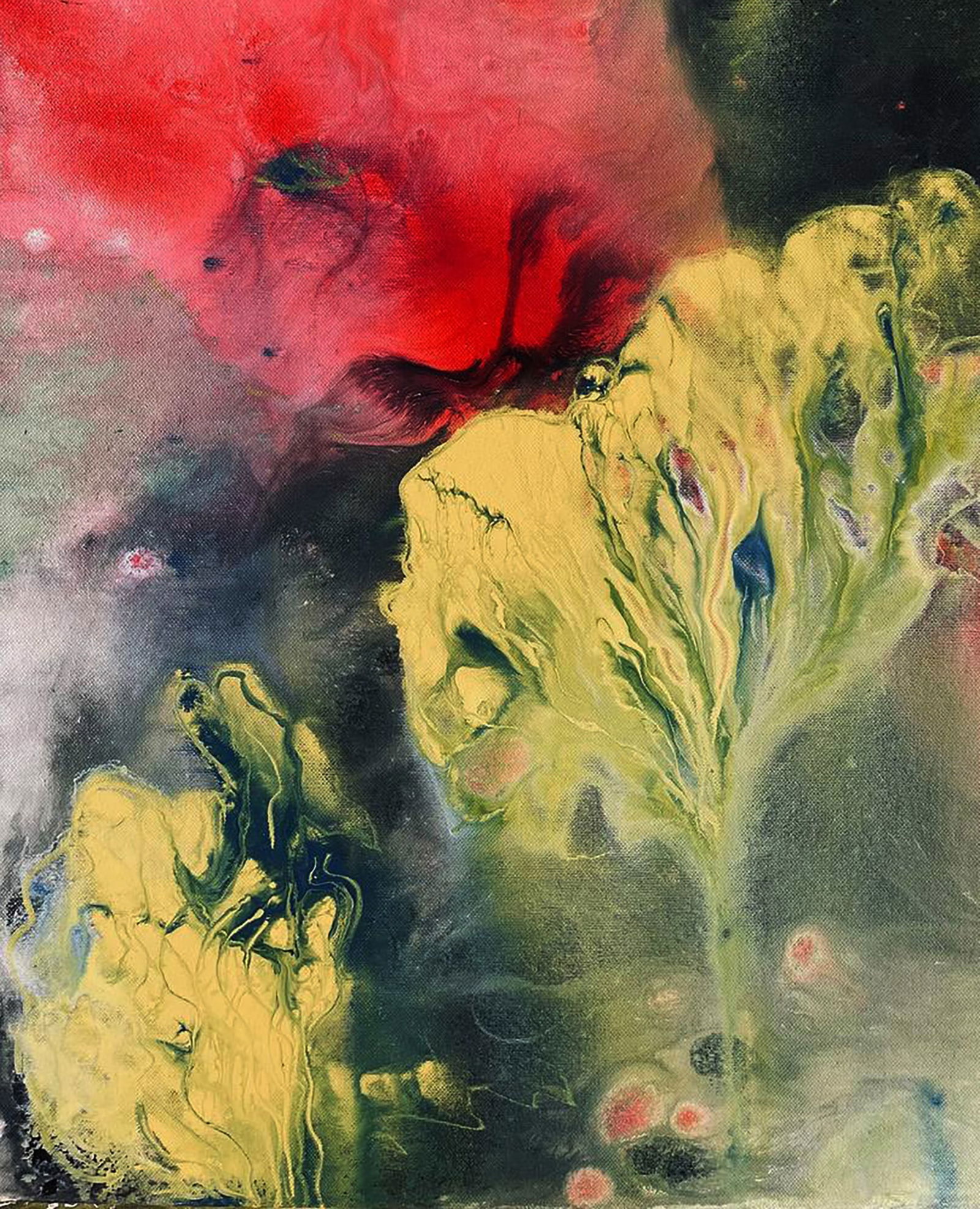 Acrylic painting The Field Outside my Window Irina Sitaylo - 4