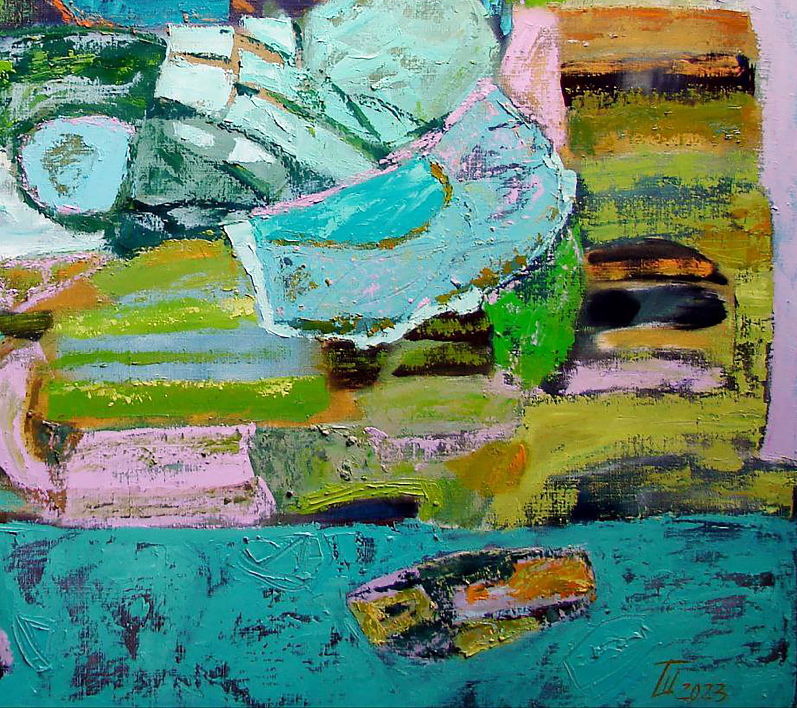 Oil painting Green Memory Tatyana Shulyak - 5