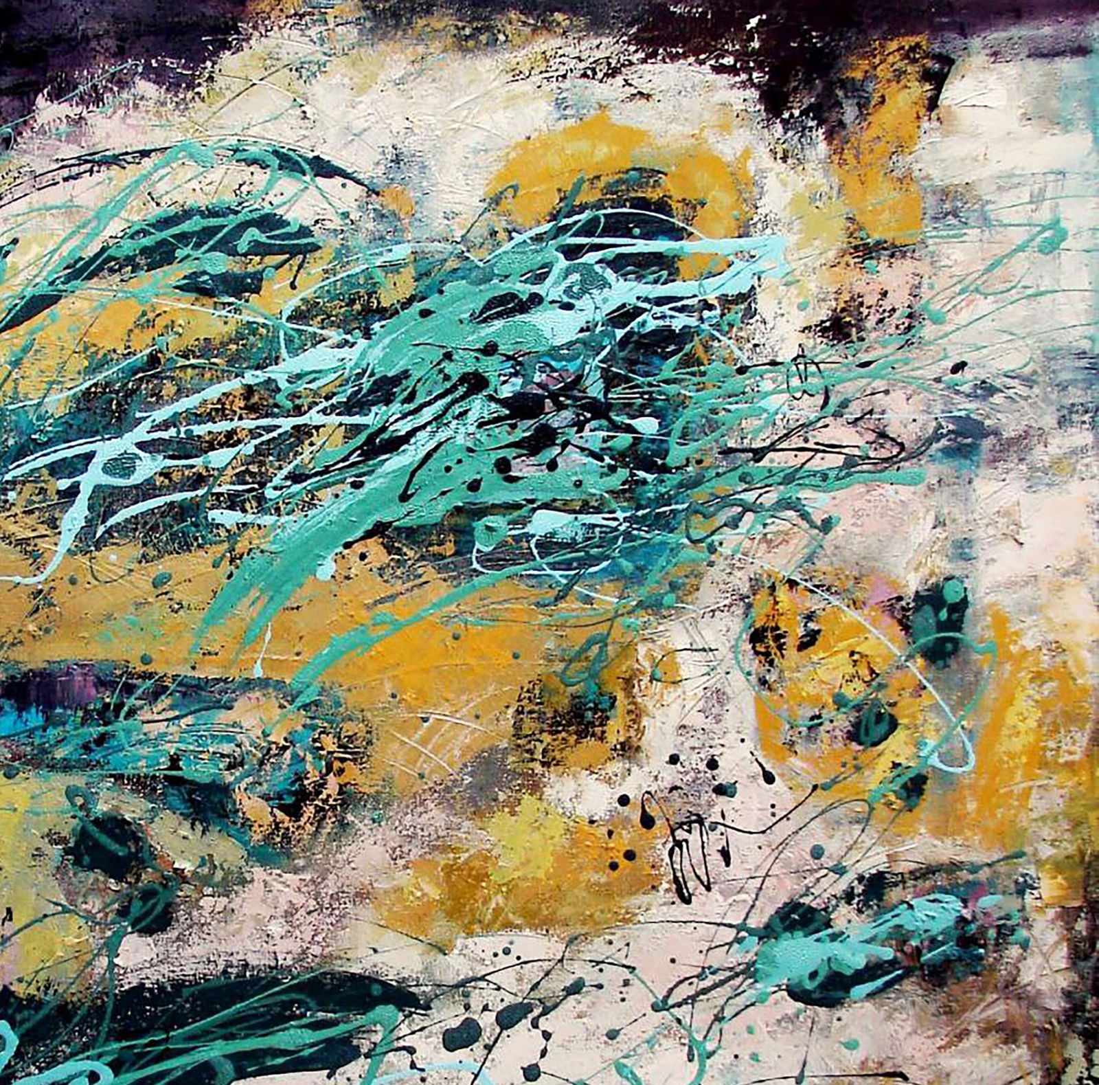 Oil painting Green and yellow Tatyana Shulyak - 3