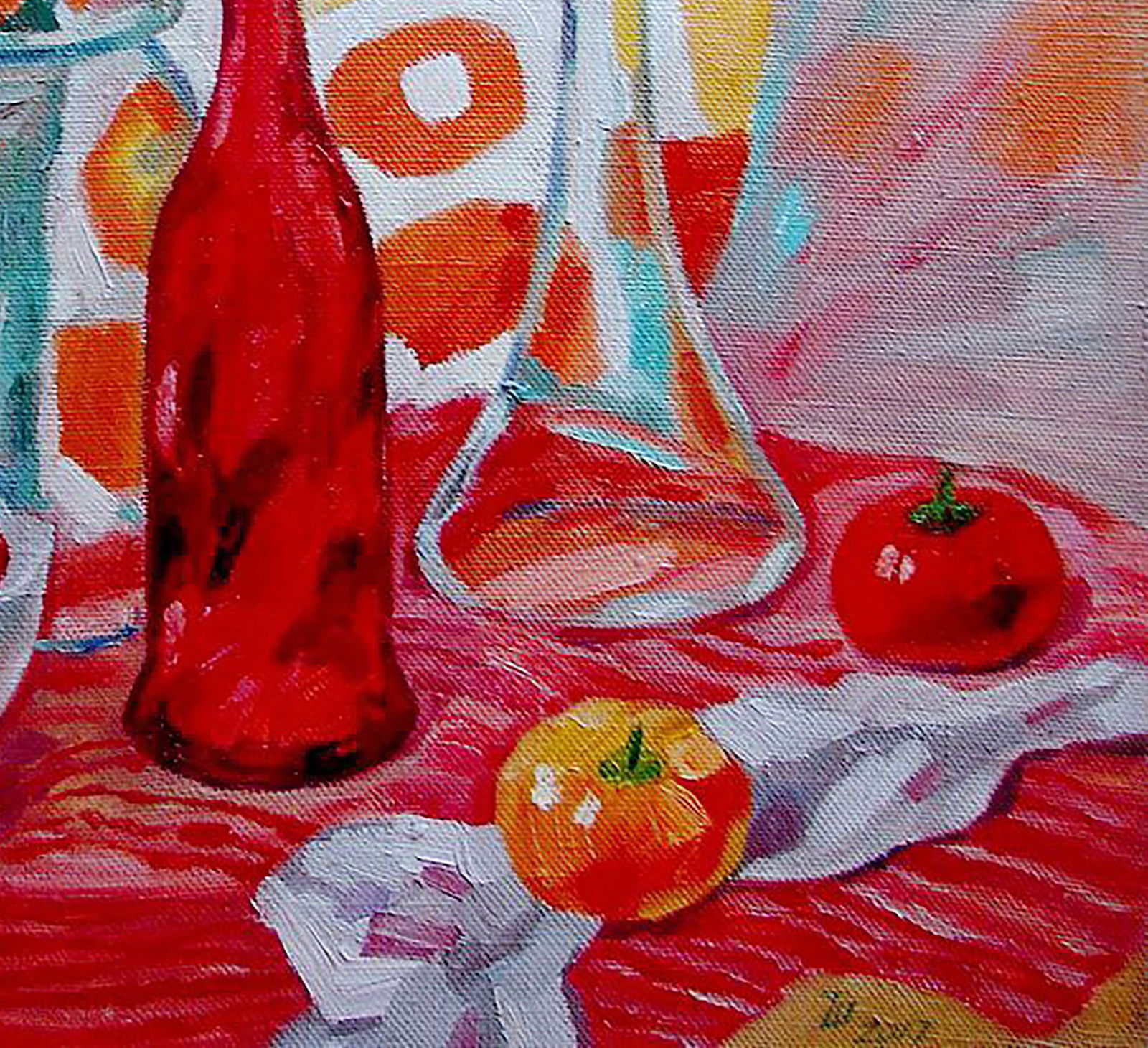 Oil painting Red still life Tatyana Shulyak - 5