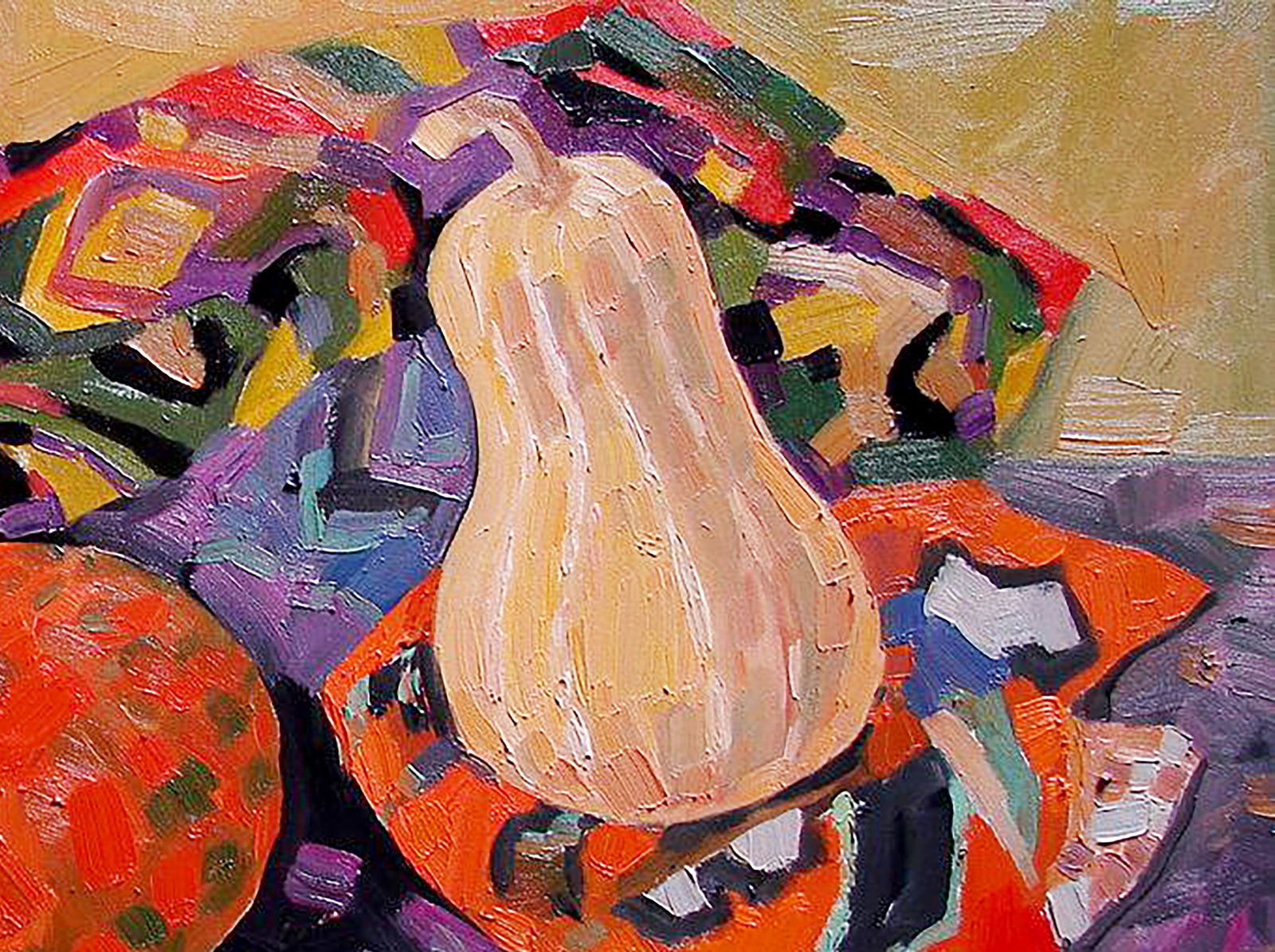 Oil painting Still life with Hokkaido pumpkin Tatyana Shulyak - 3