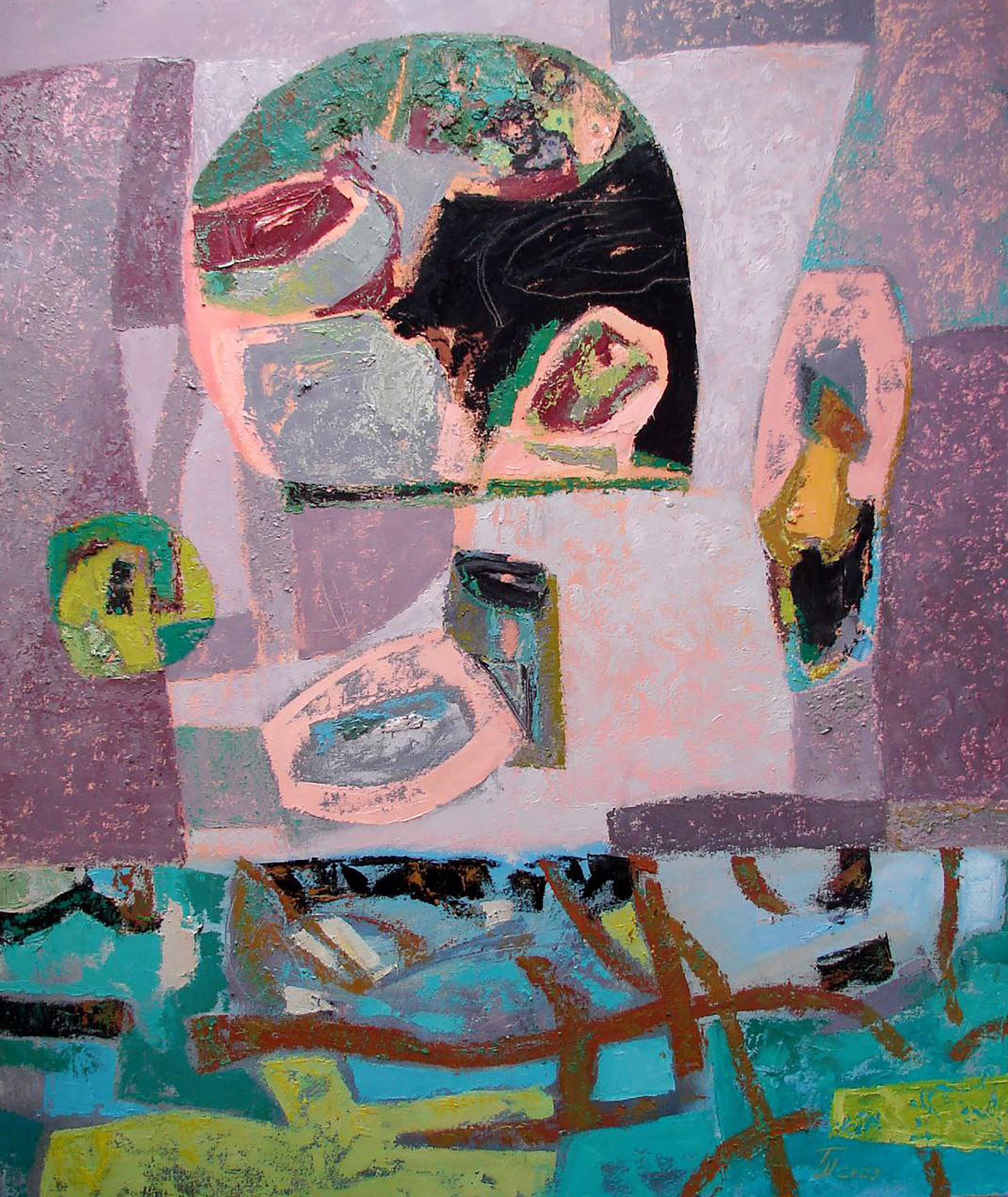 Oil painting Shape Transformation Tatyana Shulyak: Title: Oil painting Shape Transformation Tatyana Shulyak Description: 42SHUL Painter: Tatyana Shulyak Size: 95x80 cm/37.40x31.49 inches Components: oil, canvas Original painting CONDITION: excellent A