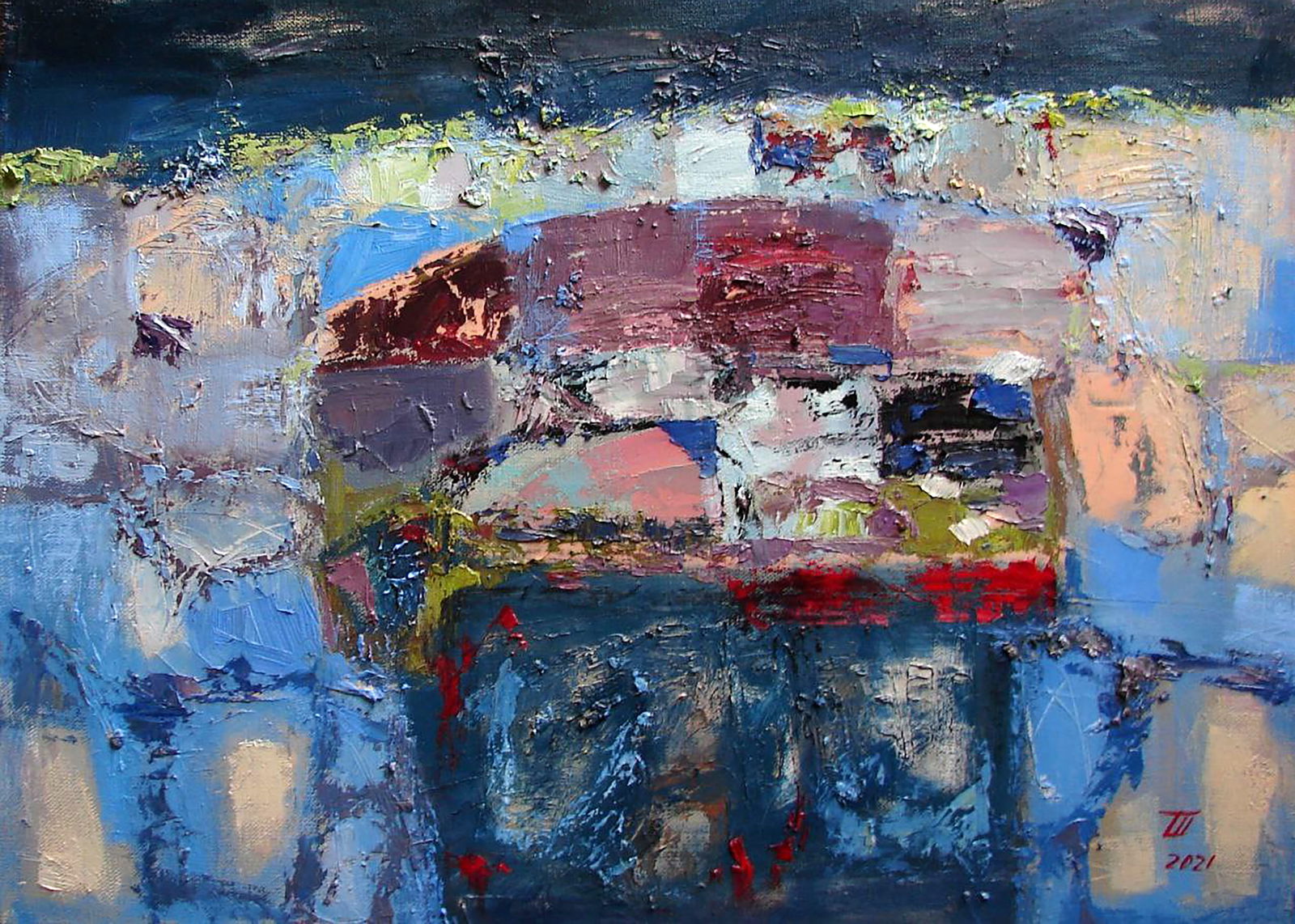 Oil painting Winter landscape Tatyana Shulyak: Title: Oil painting Winter landscape Tatyana Shulyak Description: 59SHUL Painter: Tatyana Shulyak Size: 40x55 cm/15.74x21.65 inches Components: oil, canvas Original painting CONDITION: excellent ARTIS