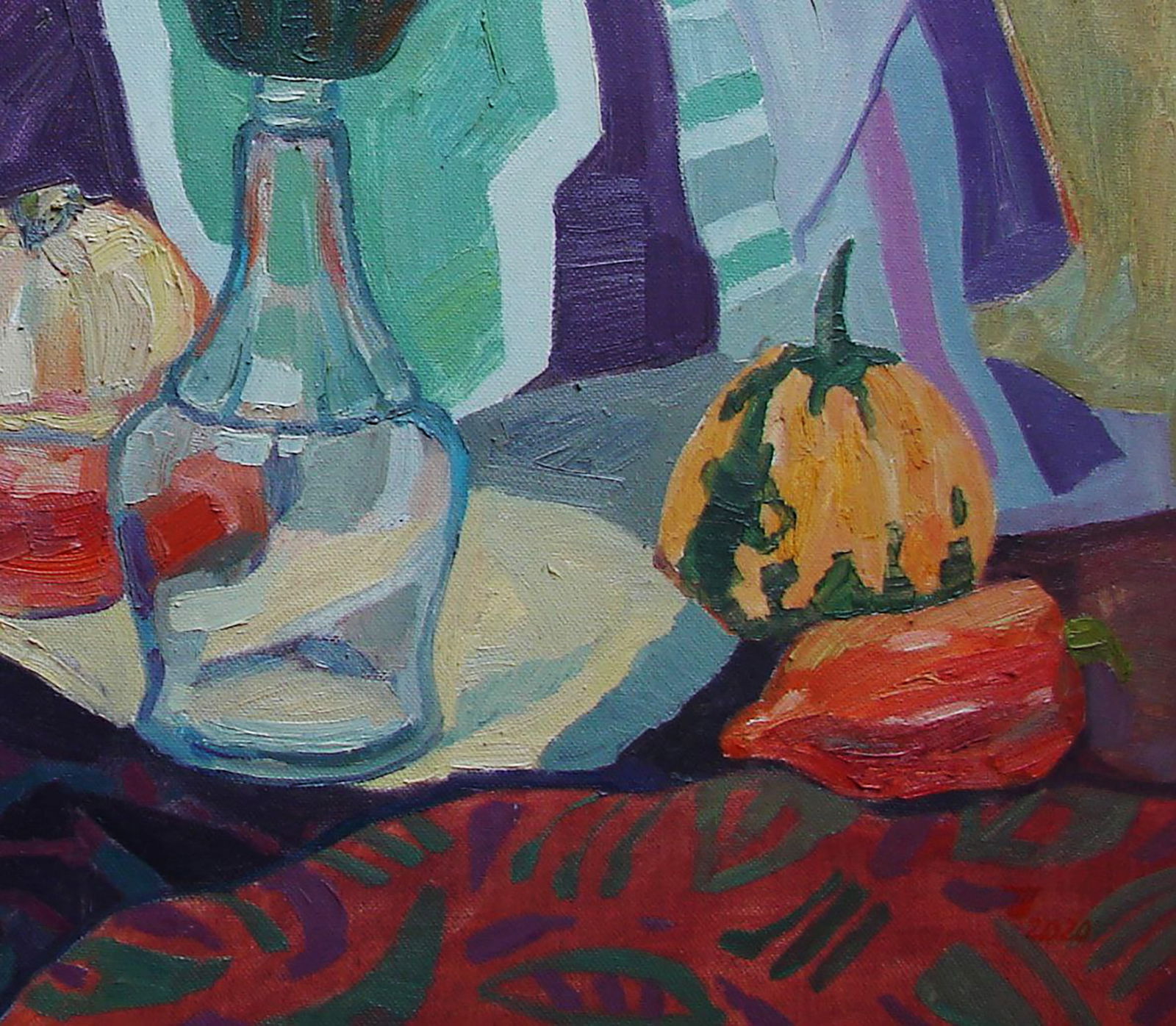 Oil painting Still life with watermelons and peppers Tatyana Shulyak - 2