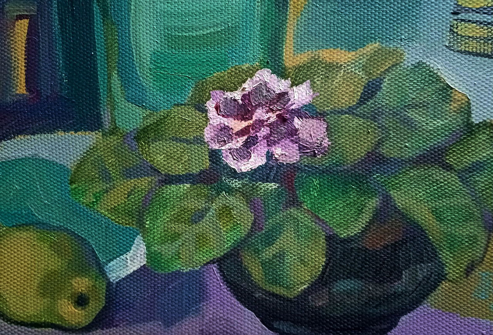 Oil painting Still life with a violet Tatyana Shulyak - 2