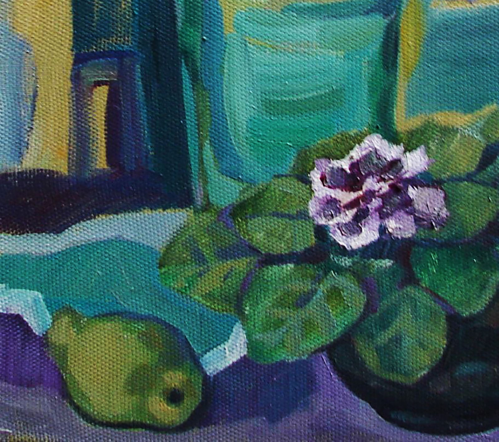 Oil painting Still life with a violet Tatyana Shulyak - 5