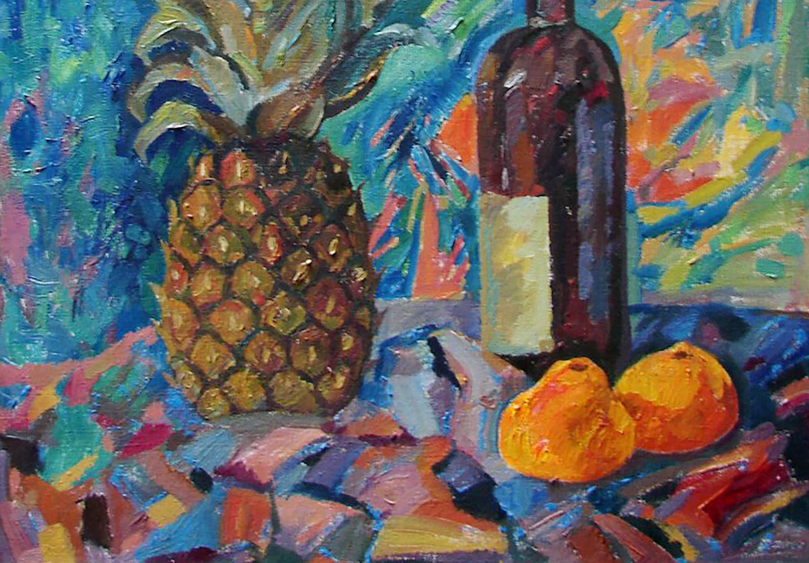 Oil painting Still life with pineapple Tatyana Shulyak - 6