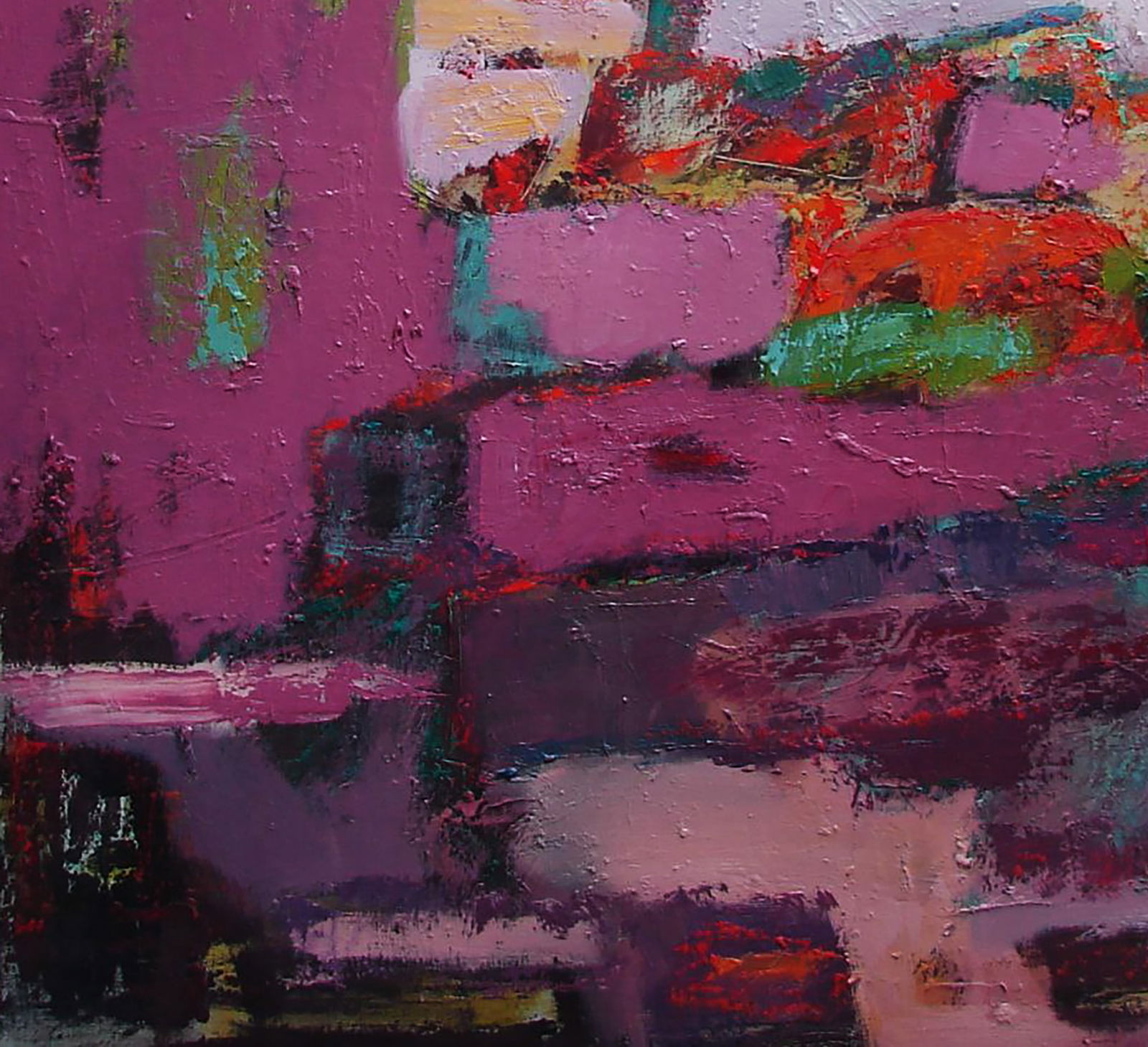 Oil painting Abstraction in blackberry flowers Tatyana Shulyak - 4