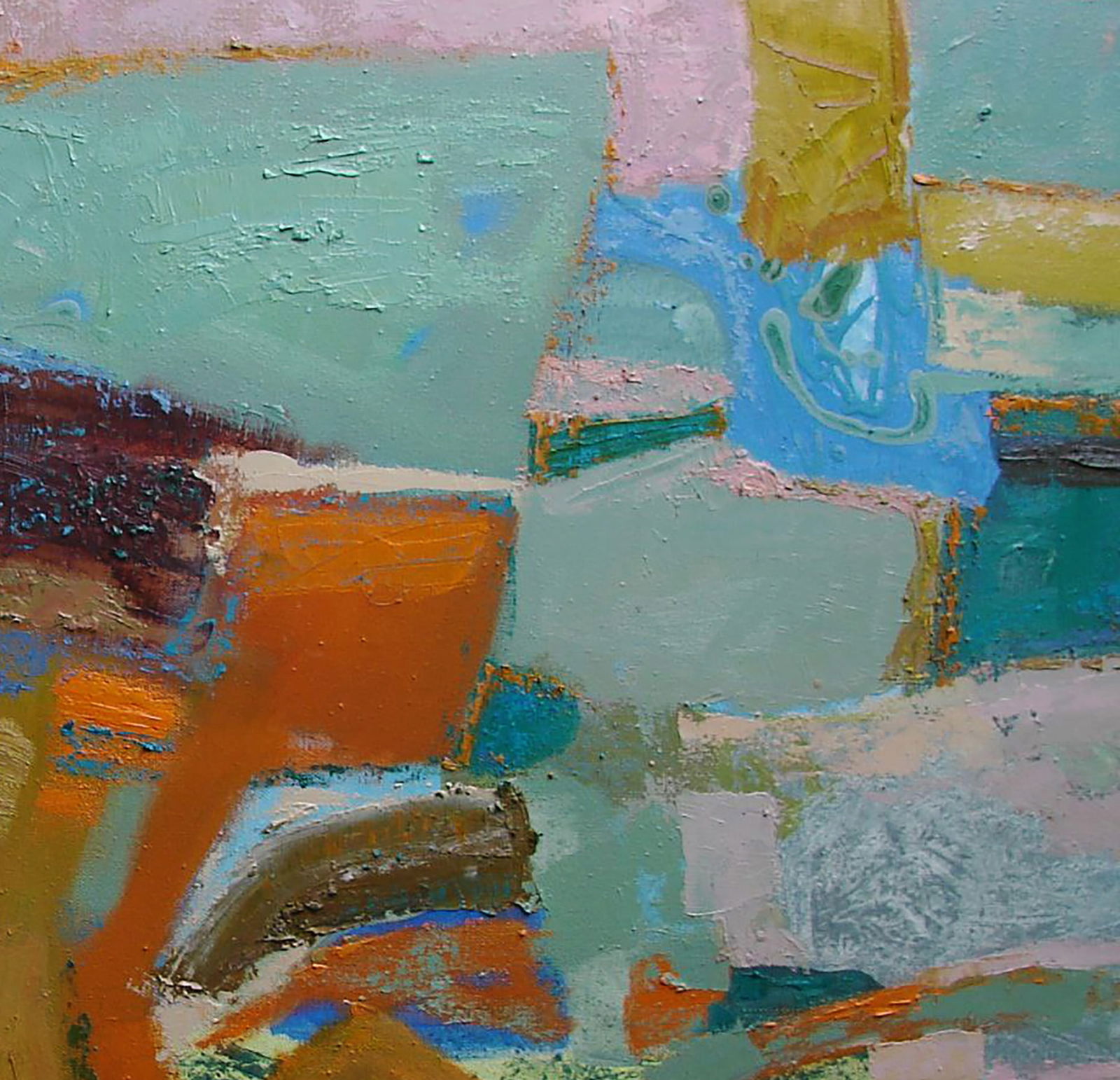 Oil painting Mint colors in geometry Tatyana Shulyak - 3