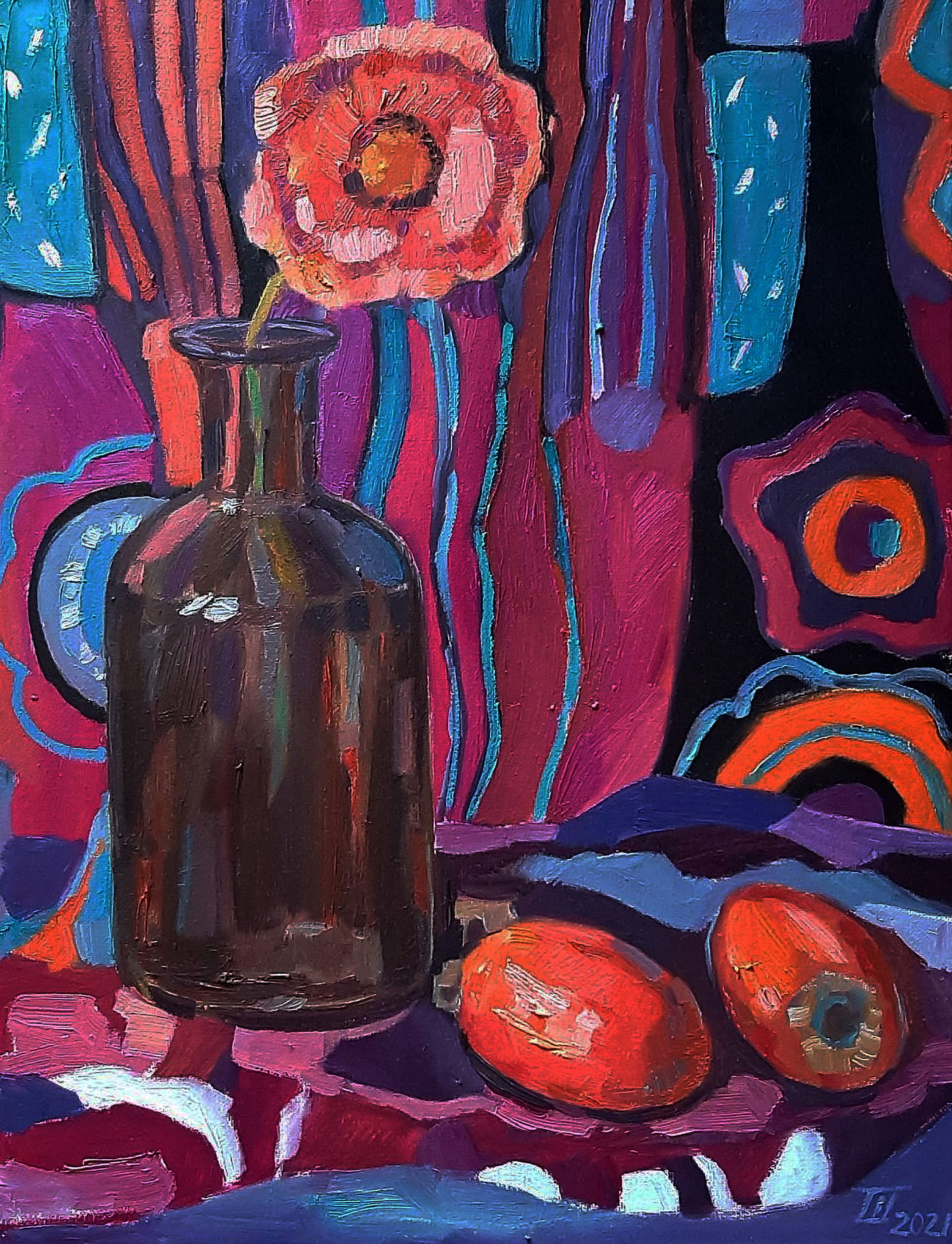 Oil painting Still life with quince Tetyana Shulyak: Title: Oil painting Still life with quince Tetyana Shulyak Description: 82SHUL Painter: Tatyana Shulyak Size: 34.5x45 cm/13.58x17.71 inches Components: oil, canvas Original painting CONDITION: excelle