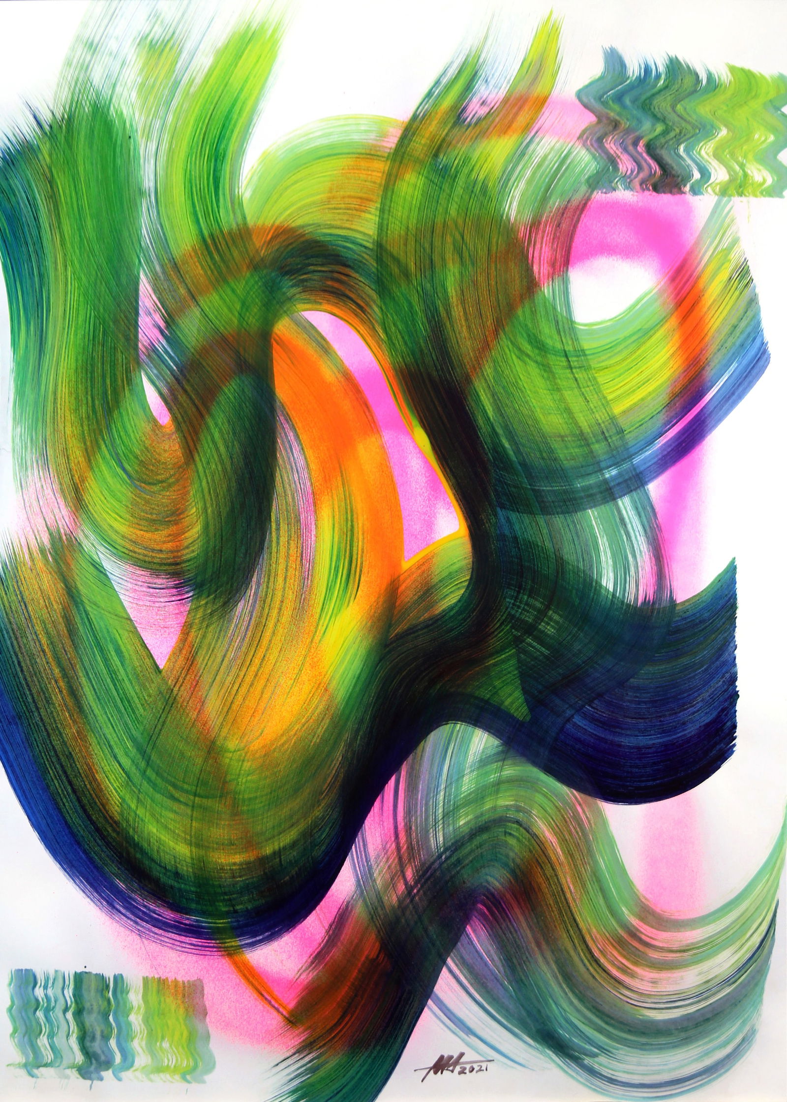 Acrylic painting Wave of life Anatoliy Menkiv (1 of 10)