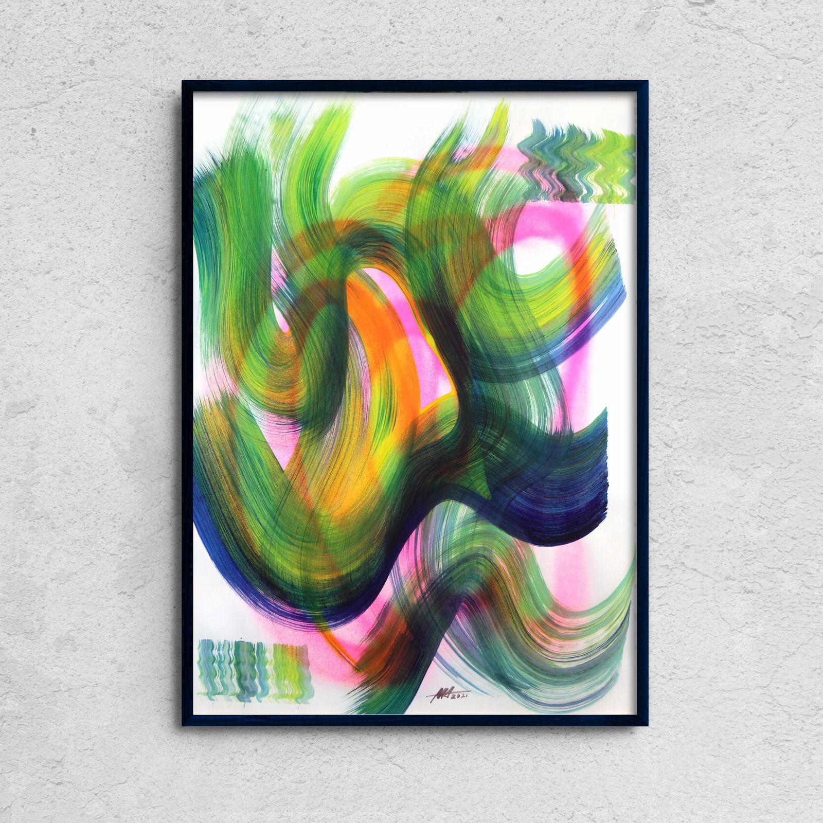 Acrylic painting Wave of life Anatoliy Menkiv - 2