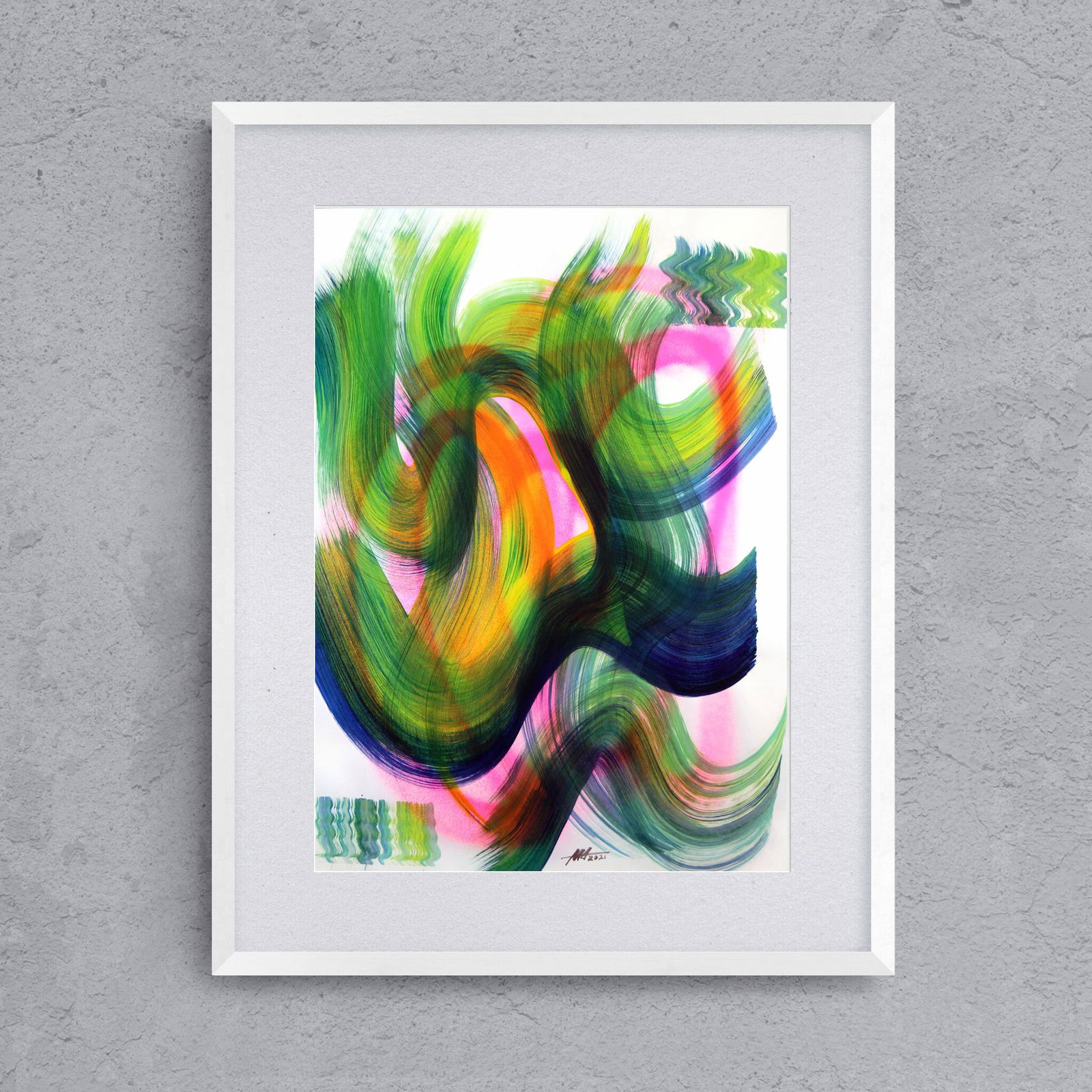 Acrylic painting Wave of life Anatoliy Menkiv - 3