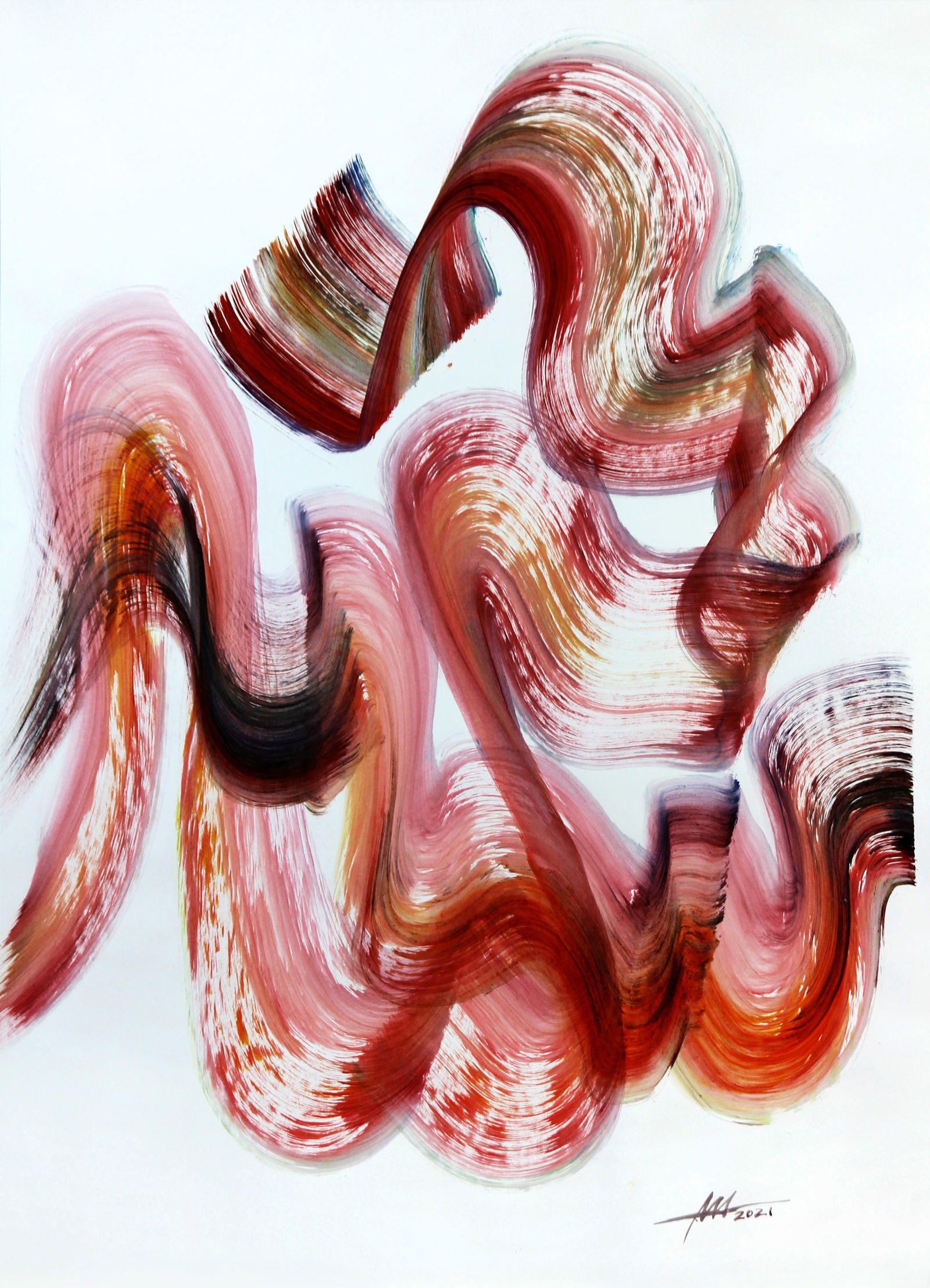 Acrylic painting Turbulent memories Anatoliy Menkiv (1 of 10)