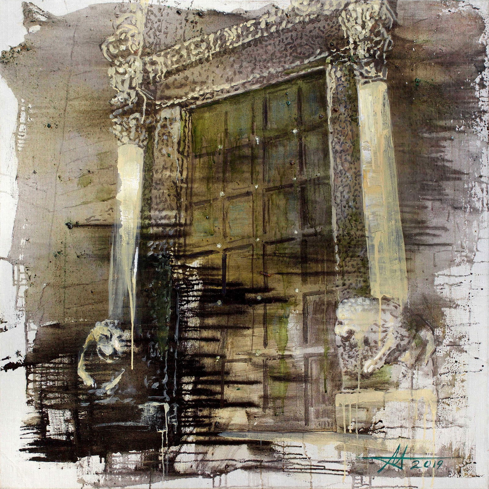 Oil painting Lions and eras Anatoliy Menkiv (1 of 7)