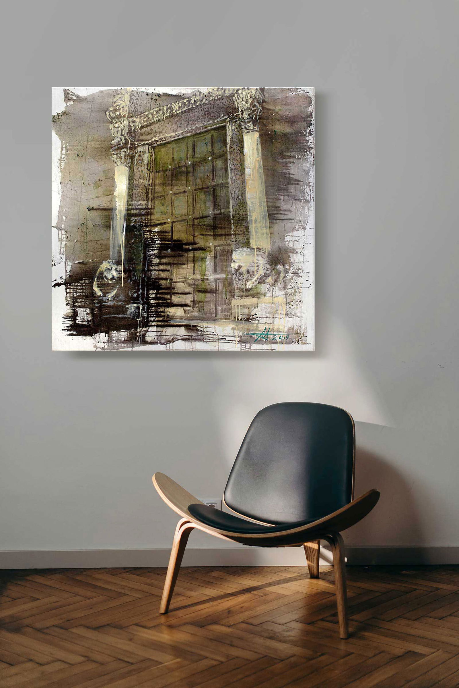 Oil painting Lions and eras Anatoliy Menkiv - 2