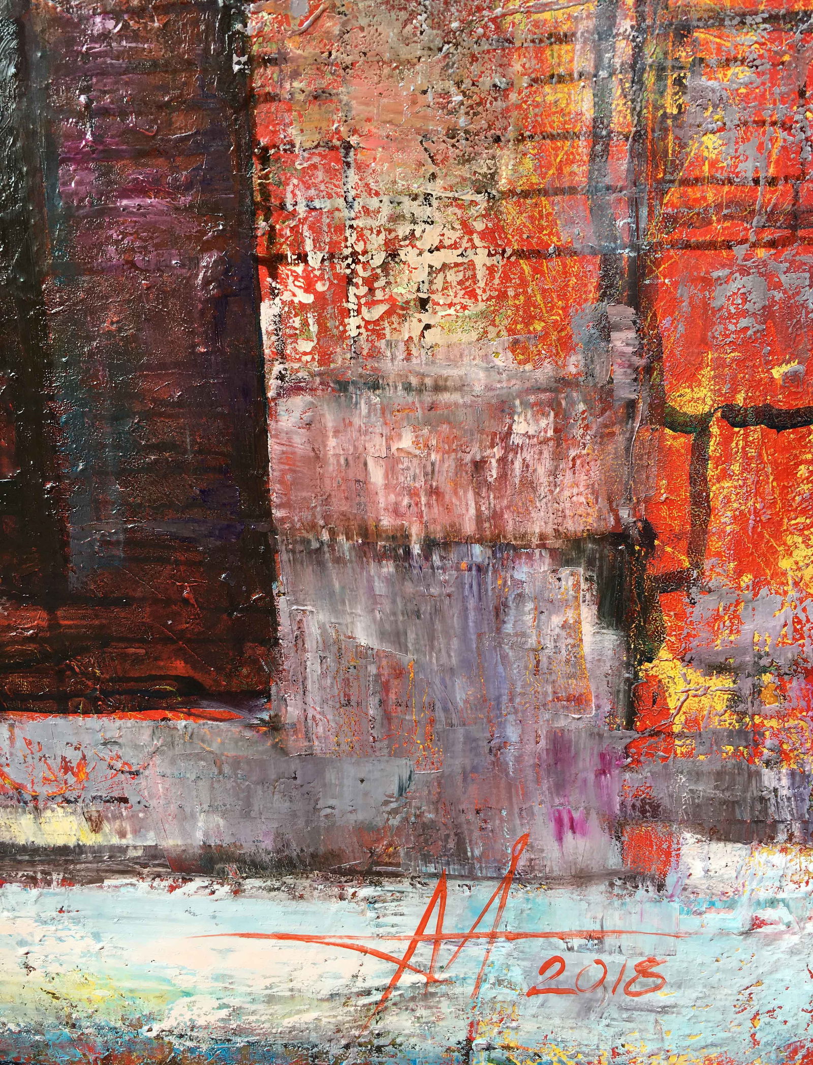 Oil painting Red door Anatoliy Menkiv - 3