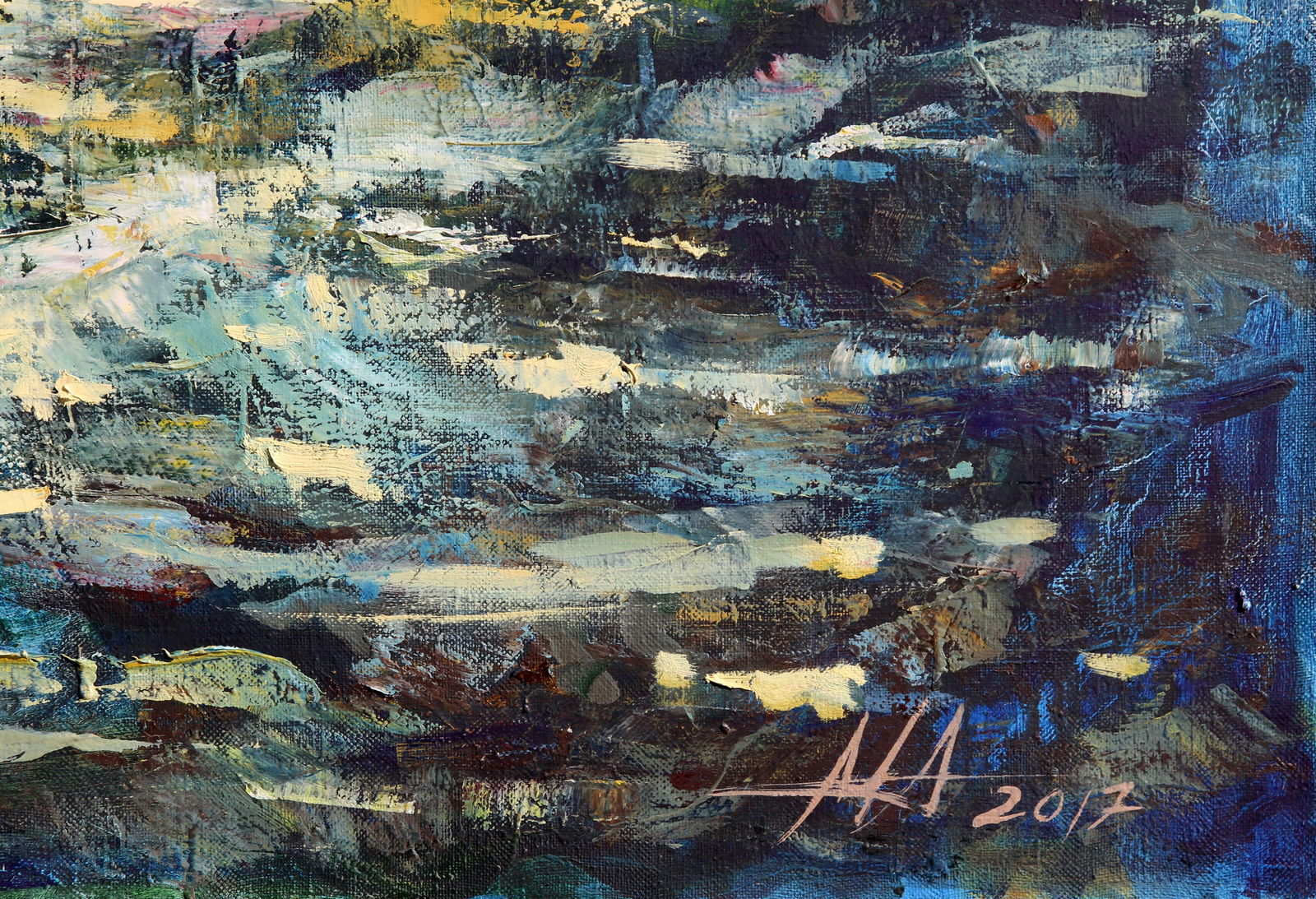 Oil painting Small river Anatoliy Menkiv - 2