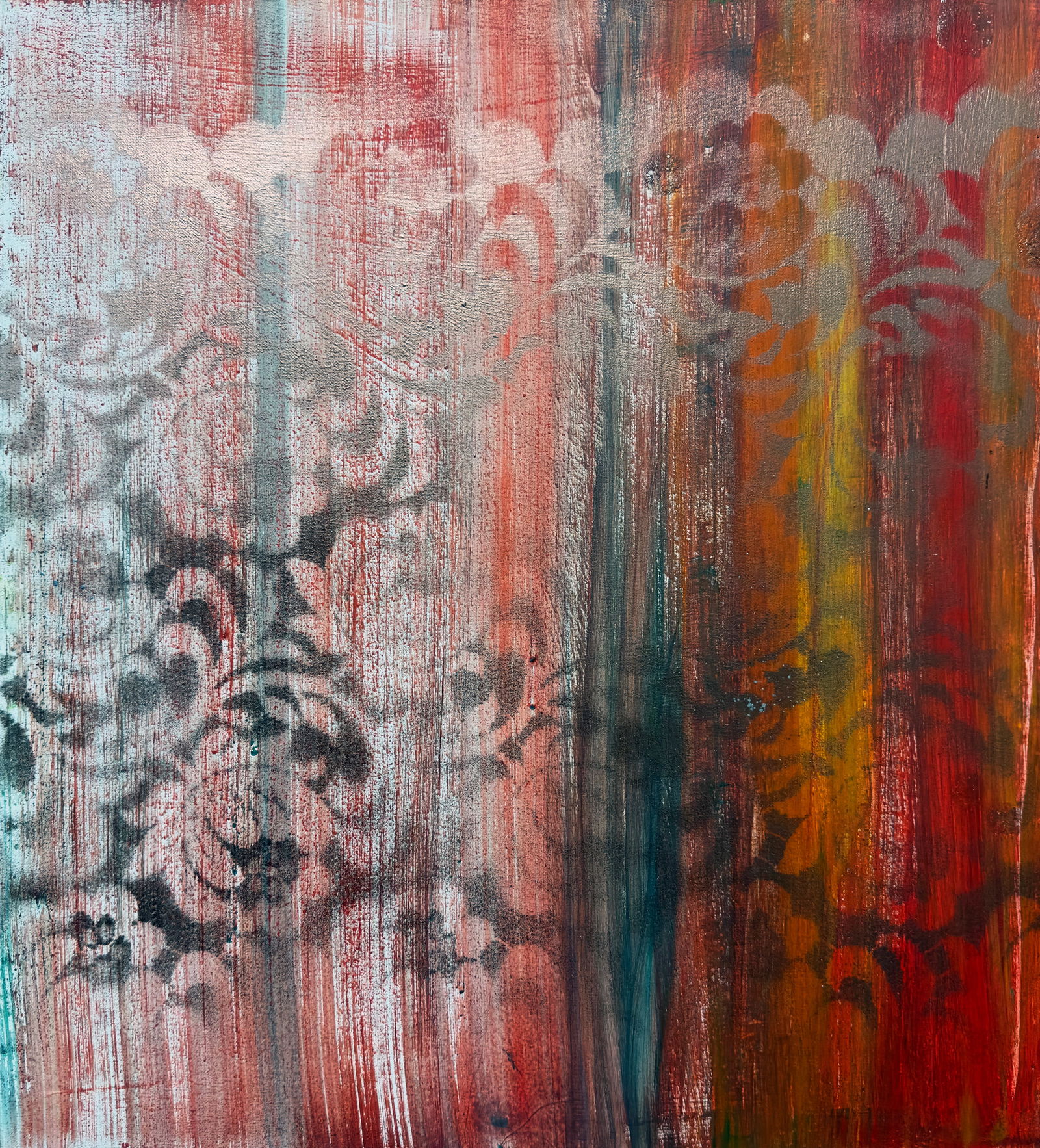 Acrylic painting Bronze ornament Anatoliy Menkiv: Title: Acrylic painting Bronze ornament Anatoliy Menkiv Description: 56MENK Painter: Anatoliy Menkiv Size: 50x55 cm/19.68x21.65 inches Components: acrylic, gold and silver paint, canvas Original