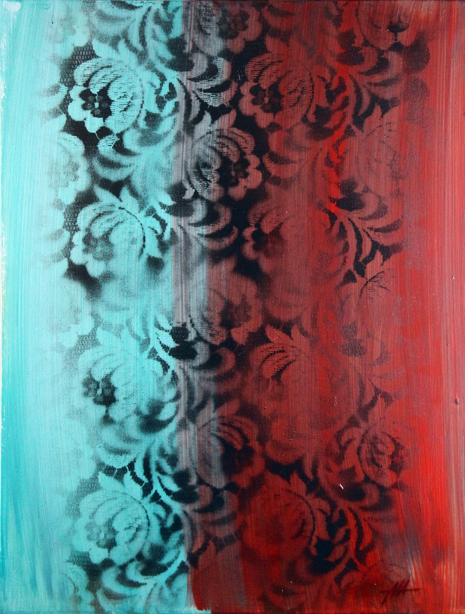 Acrylic painting Black ornament Anatoliy Menkiv: Title: Acrylic painting Black ornament Anatoliy Menkiv Description: 57MENK Painter: Anatoliy Menkiv Size: 50x65 cm/19.68x25.59 inches Components: acrylic, canvas Original painting CONDITION: excellent