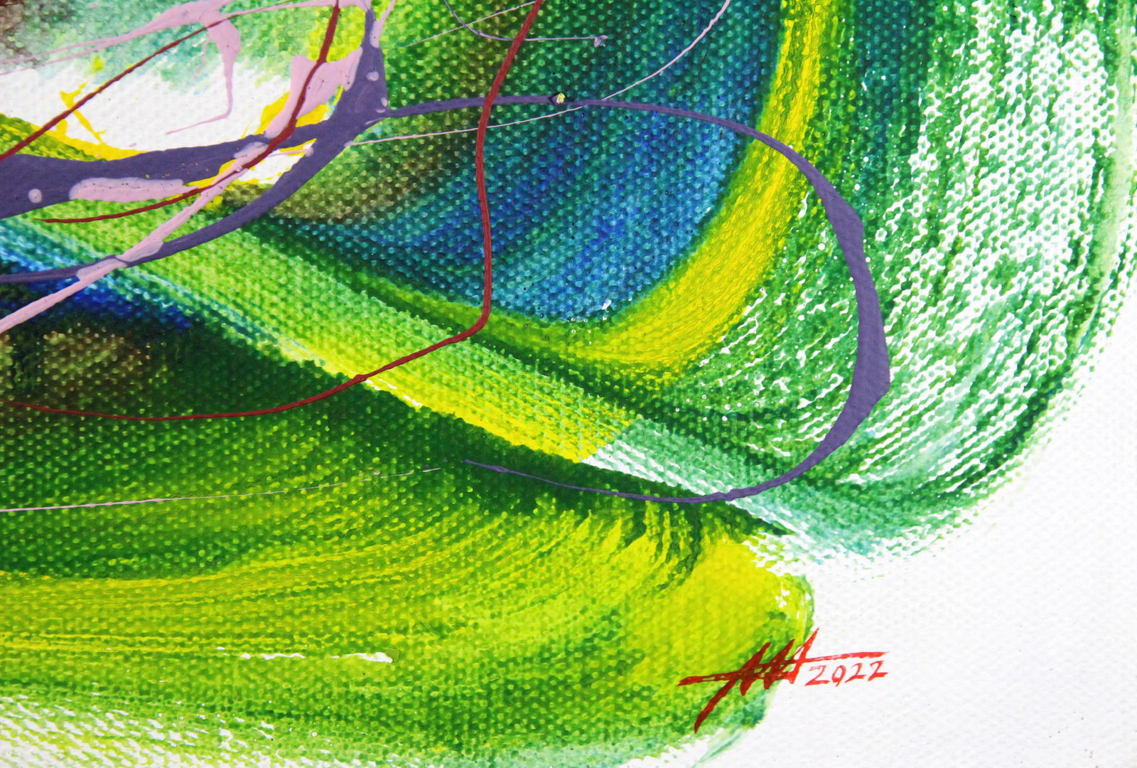 Acrylic painting Green Crown Anatoliy Menkiv - 5