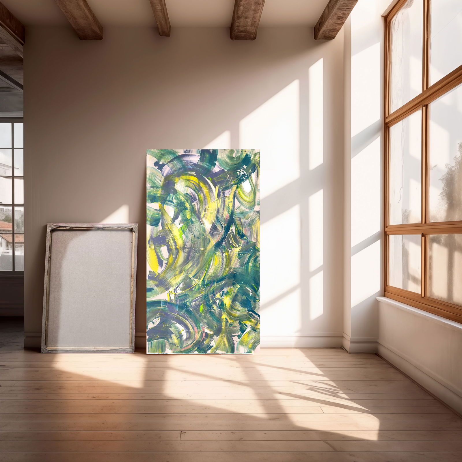 Acrylic painting History in Golden Rays Anatoliy Menkiv - 2