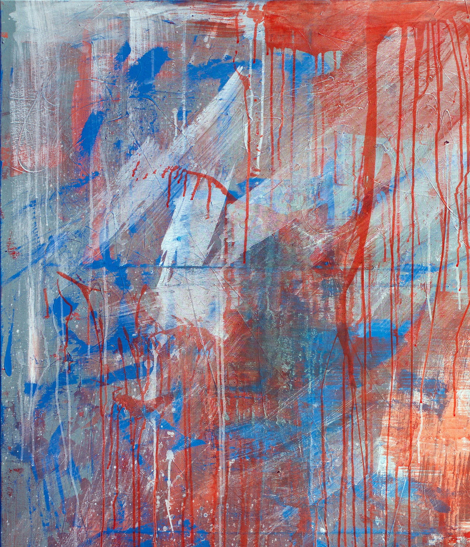 Oil painting Red energy flows Anatoliy Menkiv - 2