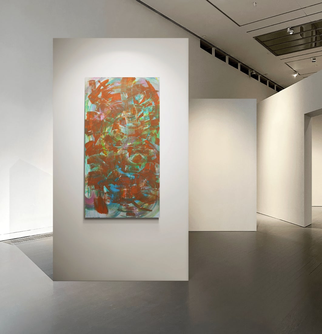 Acrylic painting Tangerine Embrace Anatoliy Menkiv - 2