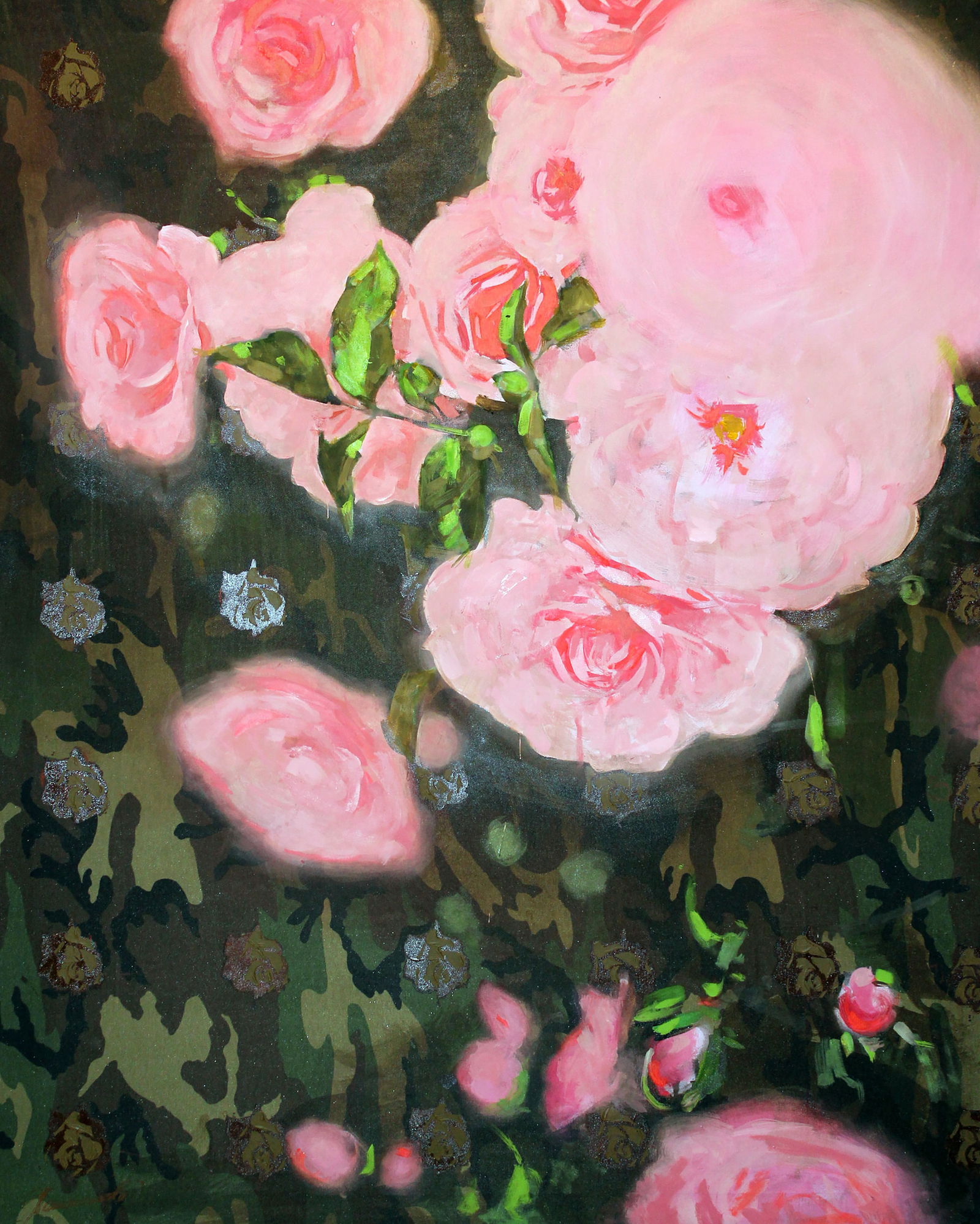 Oil painting Briar Ed Potapenkov: Title: Oil painting Briar Ed Potapenkov Description: 10POTAP Painter: Ed Potapenkov Size: 140x110 cm/55.11x43.30 inches Components: oil, mixed media, camouflage Original painting CONDITION: excellent