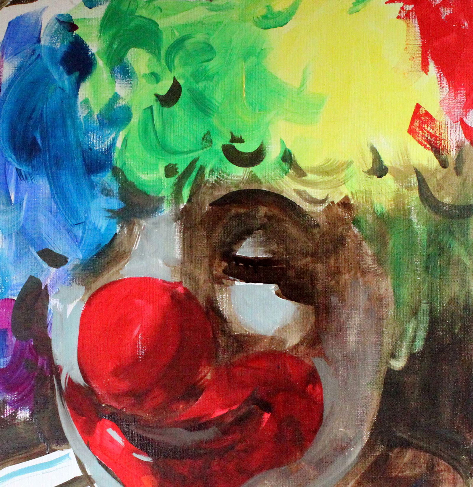 Oil painting Head clown Ed Potapenkov - 3