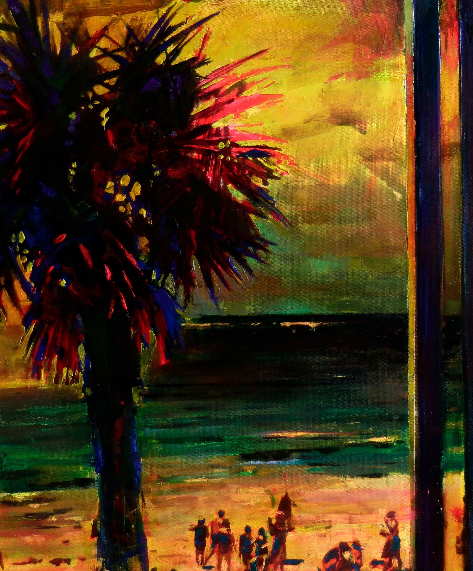 Oil painting Relaxation on the sea beach Ed Potapenkov - 2