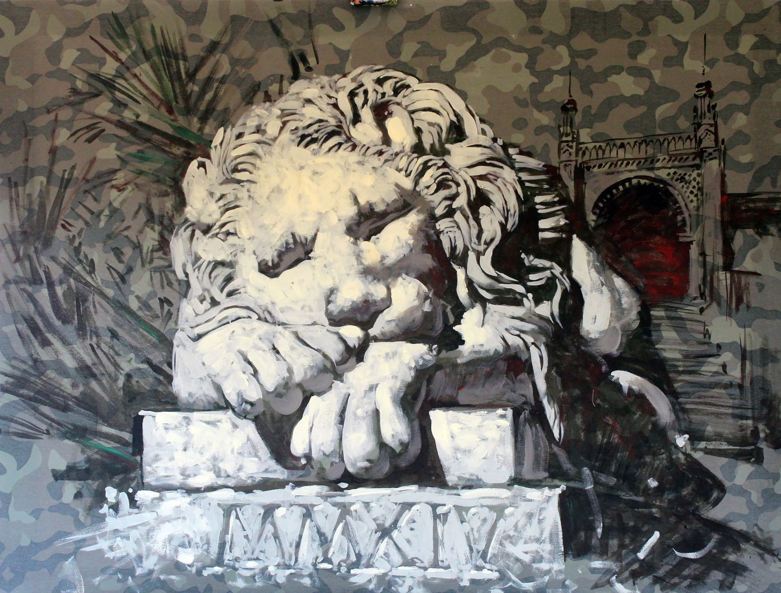 Oil painting Sleep Ed Potapenkov: Title: Oil painting Sleep Ed Potapenkov Description: 38POTAP Painter: Ed Potapenkov Size: 70x90 cm/27.55x35.43 inches Components: oil, camouflage Original painting CONDITION: excellent ARTIST: Ed Pota