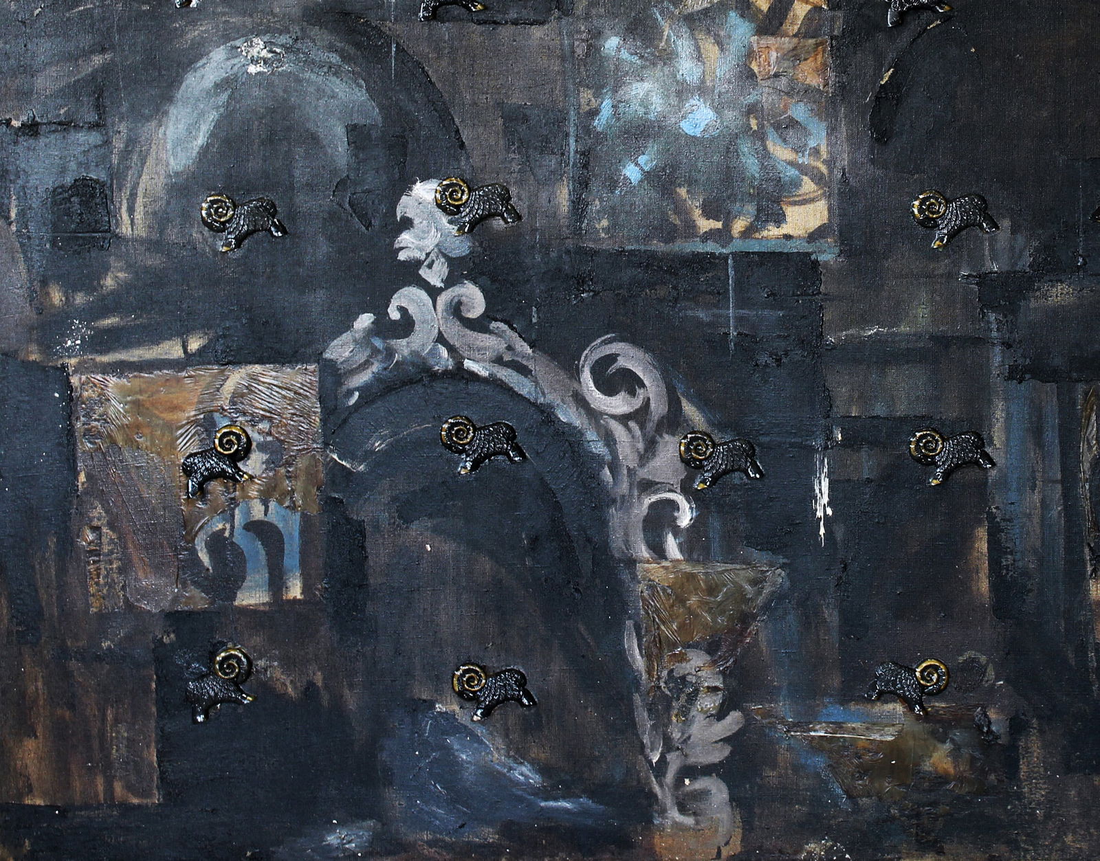 Oil painting City under siege Ed Potapenkov - 4