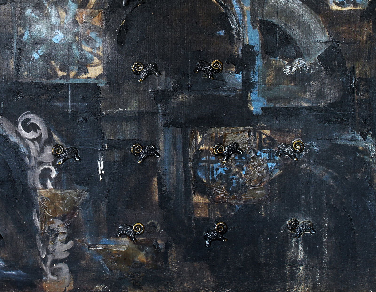 Oil painting City under siege Ed Potapenkov - 5