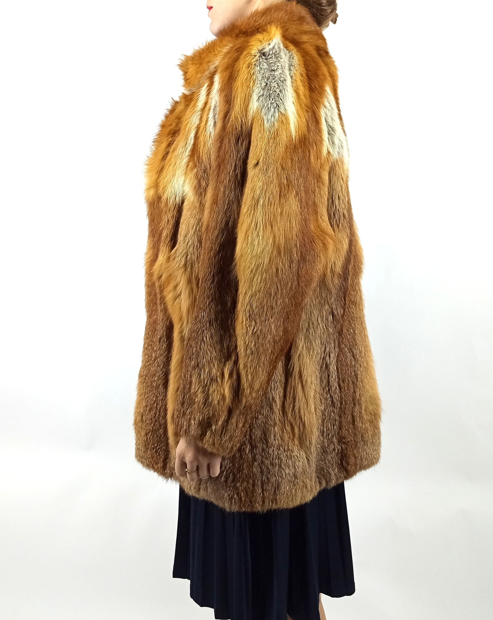 RED FOX FUR JACKET EU: L ; US: 16 - 4