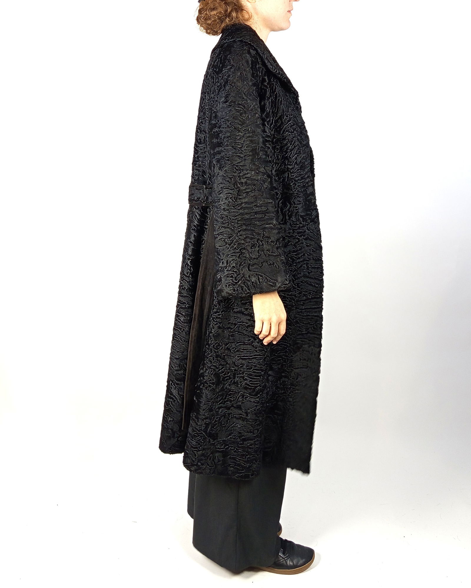 BLACK KARABUL FUR COAT EU: M - US:14 - 7