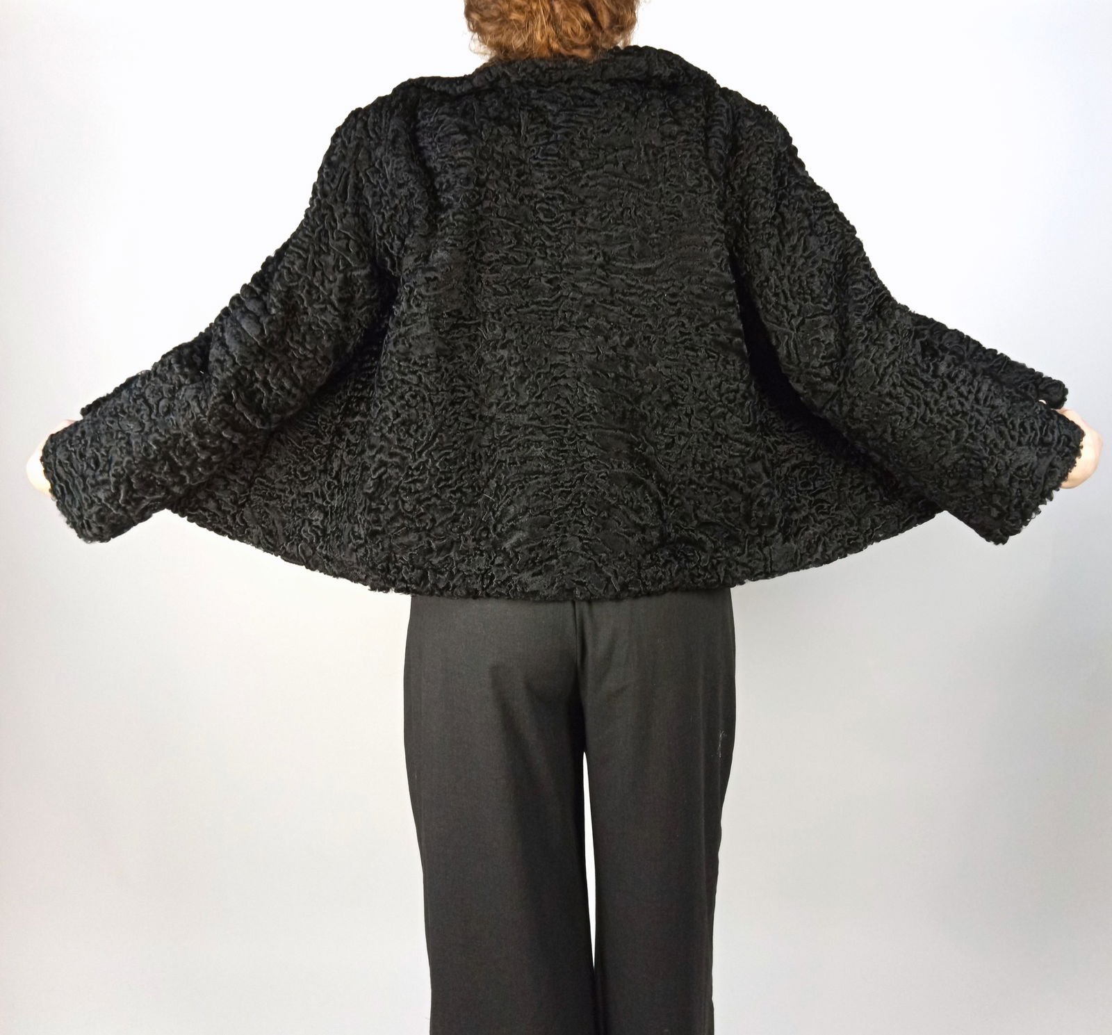 BLACK KARABUL FUR JACKET EU: L - US:18 (1 of 8)