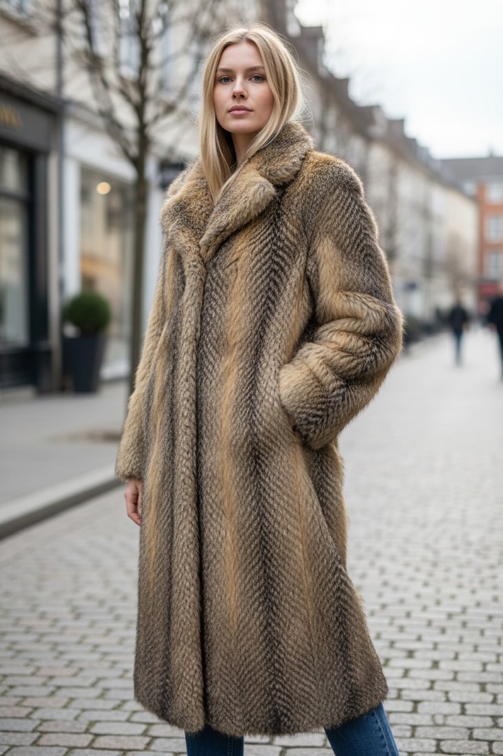 CROSS FOX FUR COAT EU: L - US:18 - 3