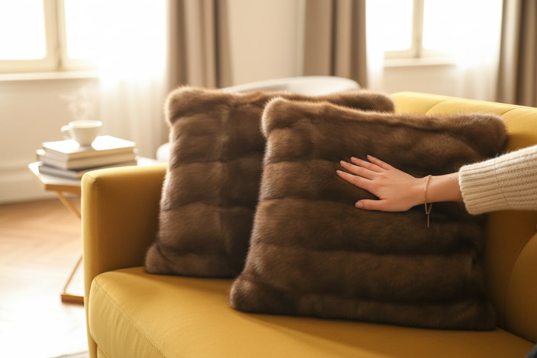 BROWN MINK FUR PILLOWS (1 of 3)