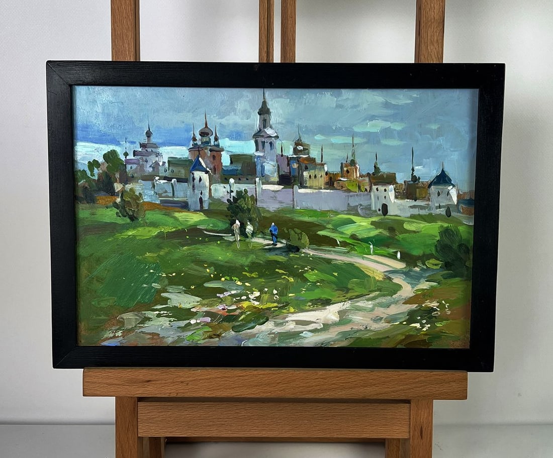 Oil painting City Monastery Yuriy Suprunchuk: Title: Oil painting City Monastery Yuriy Suprunchuk Description: No. AAA6123*** ABOUT THIS PAINTING *** * TITLE: "City Monastery" * ARTISTS: Yuriy Suprunchuk * SIZE: 20x30 cm/7.87x11.81 inches' * MEDI