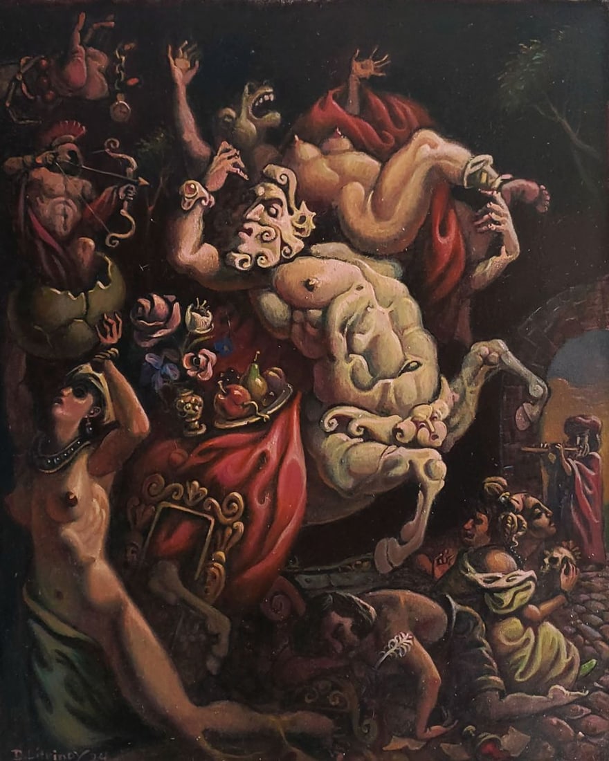 Oil painting Greek Holiday Daniil Litvinov (1 of 7)