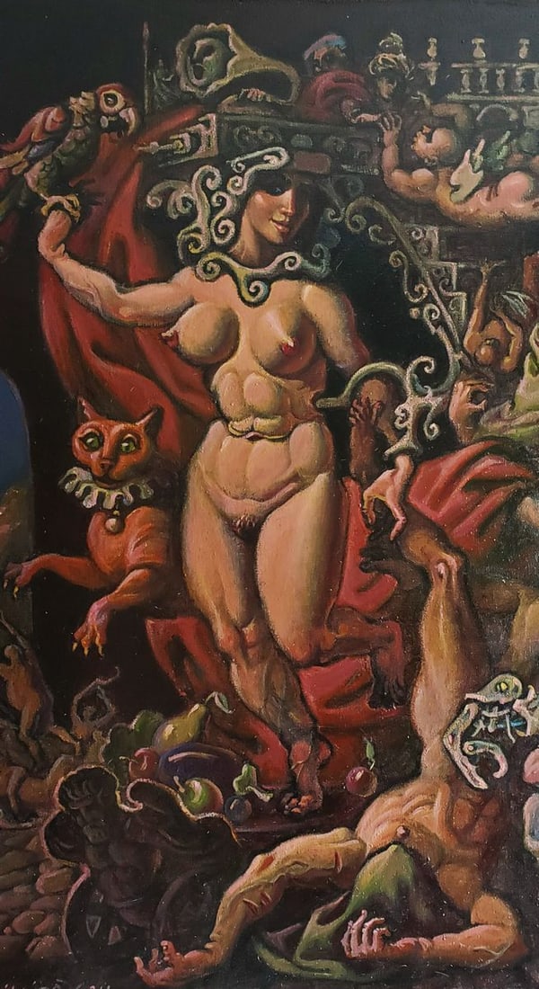 Oil painting Dance in Crimson Daniil Litvinov - 2