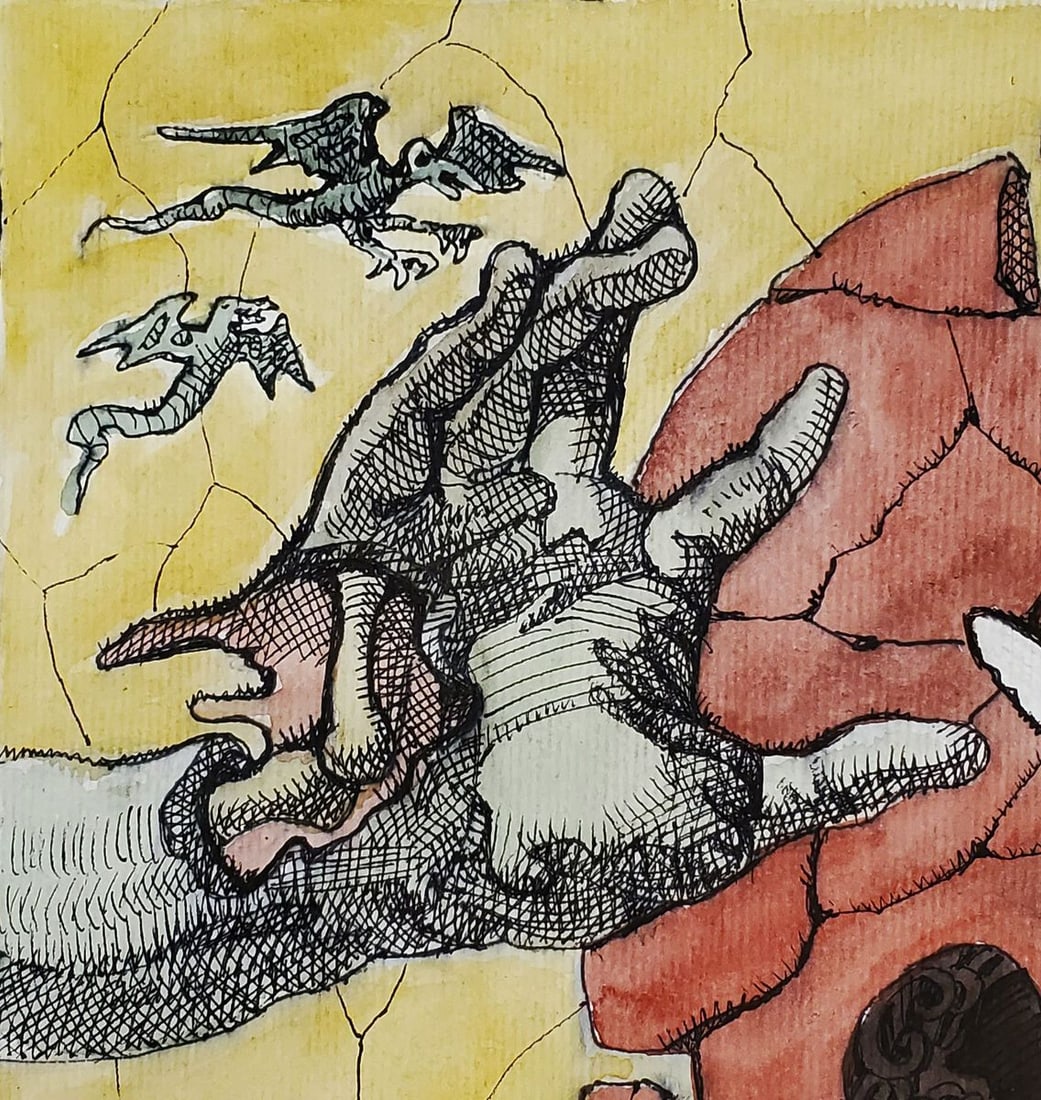 Ink painting Under black sail Daniil Litvinov - 4