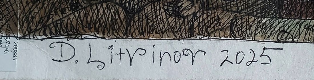 Ink painting The execution of the apostles Daniil Litvinov - 7