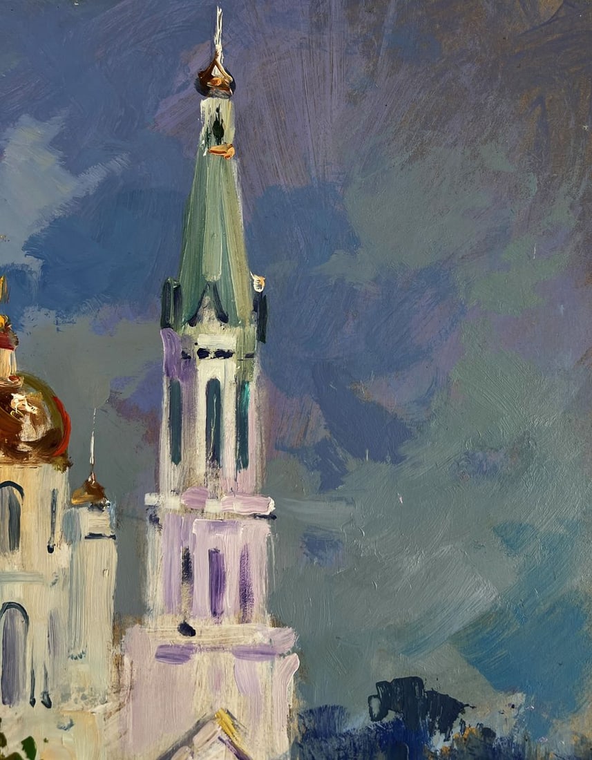 Oil painting Church under a shining sky Yuri Suprunchuk - 4